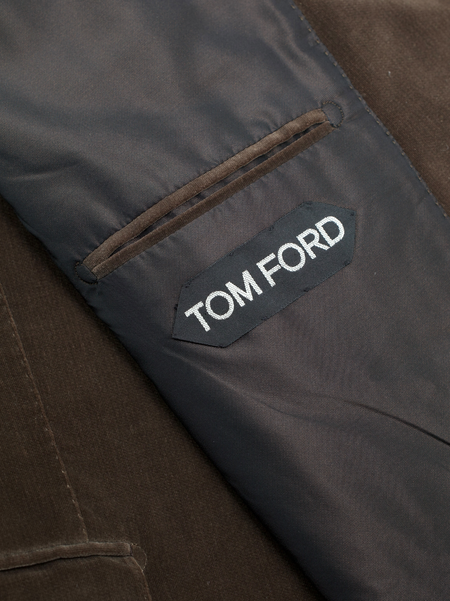 Tom Ford Warm Taupe Cotton Velvet Windsor Jacket