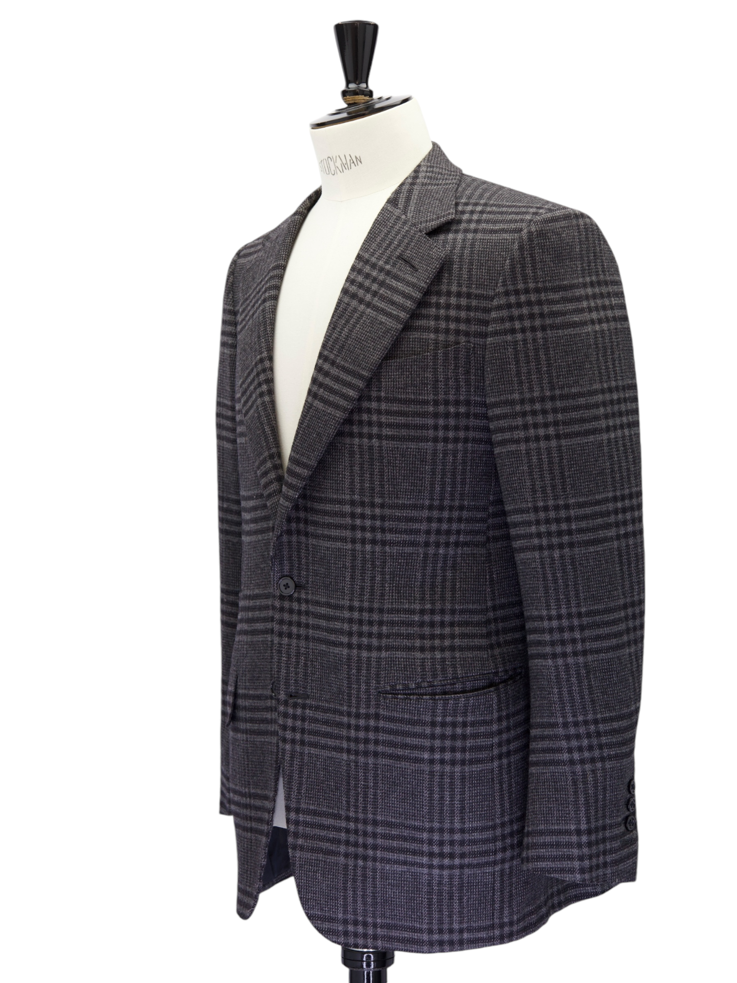 Tom Ford Dark Brown Wool, Silk & Camel Plaid Jacket