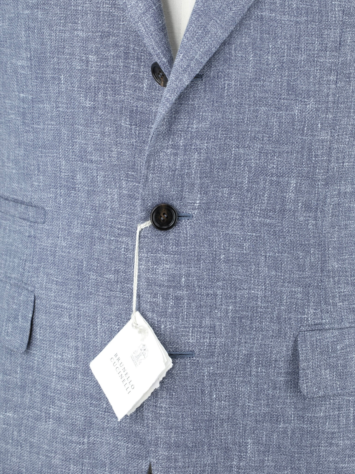 Brunello Cucinelli Steel Blue Linen, Wool & Silk Melange Suit
