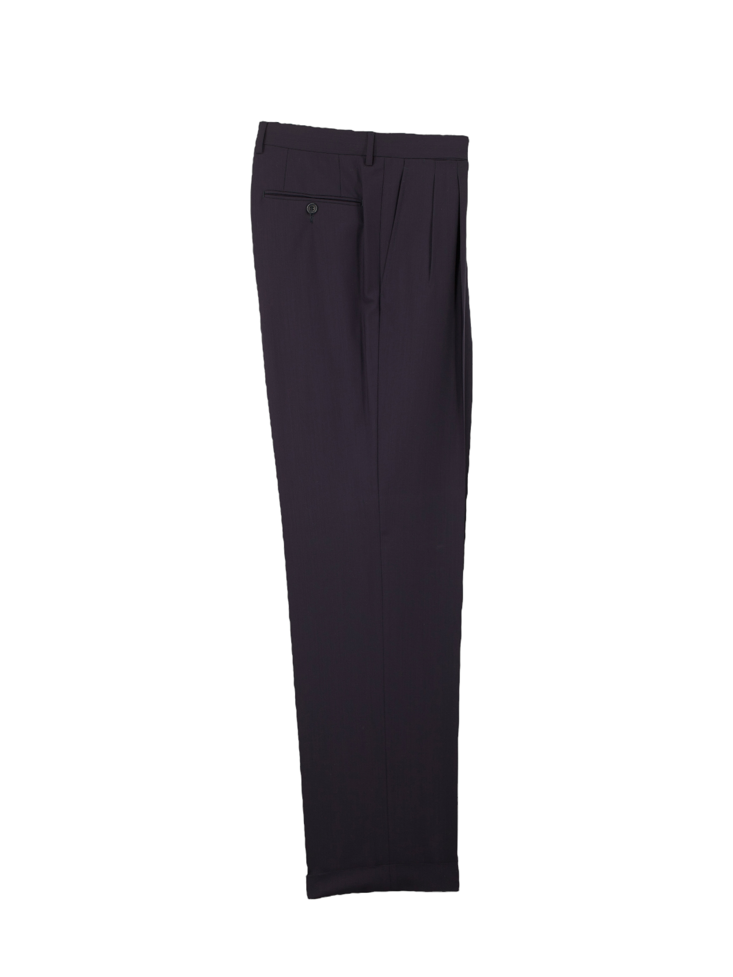Canali Navy Cool-Wool Double-Pleated Trousers