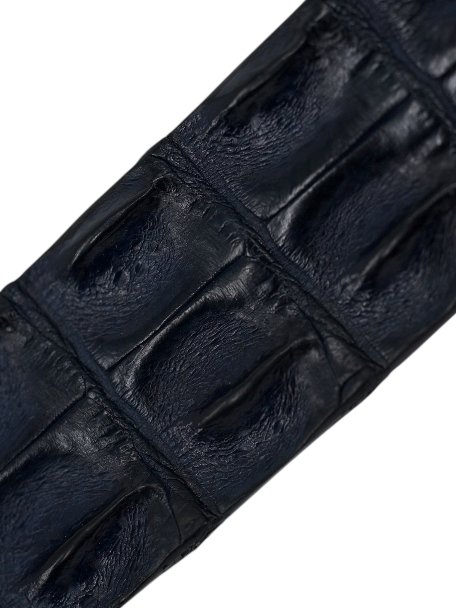 D'Amico Dark Blue Genuine Crocodile Leather Belt
