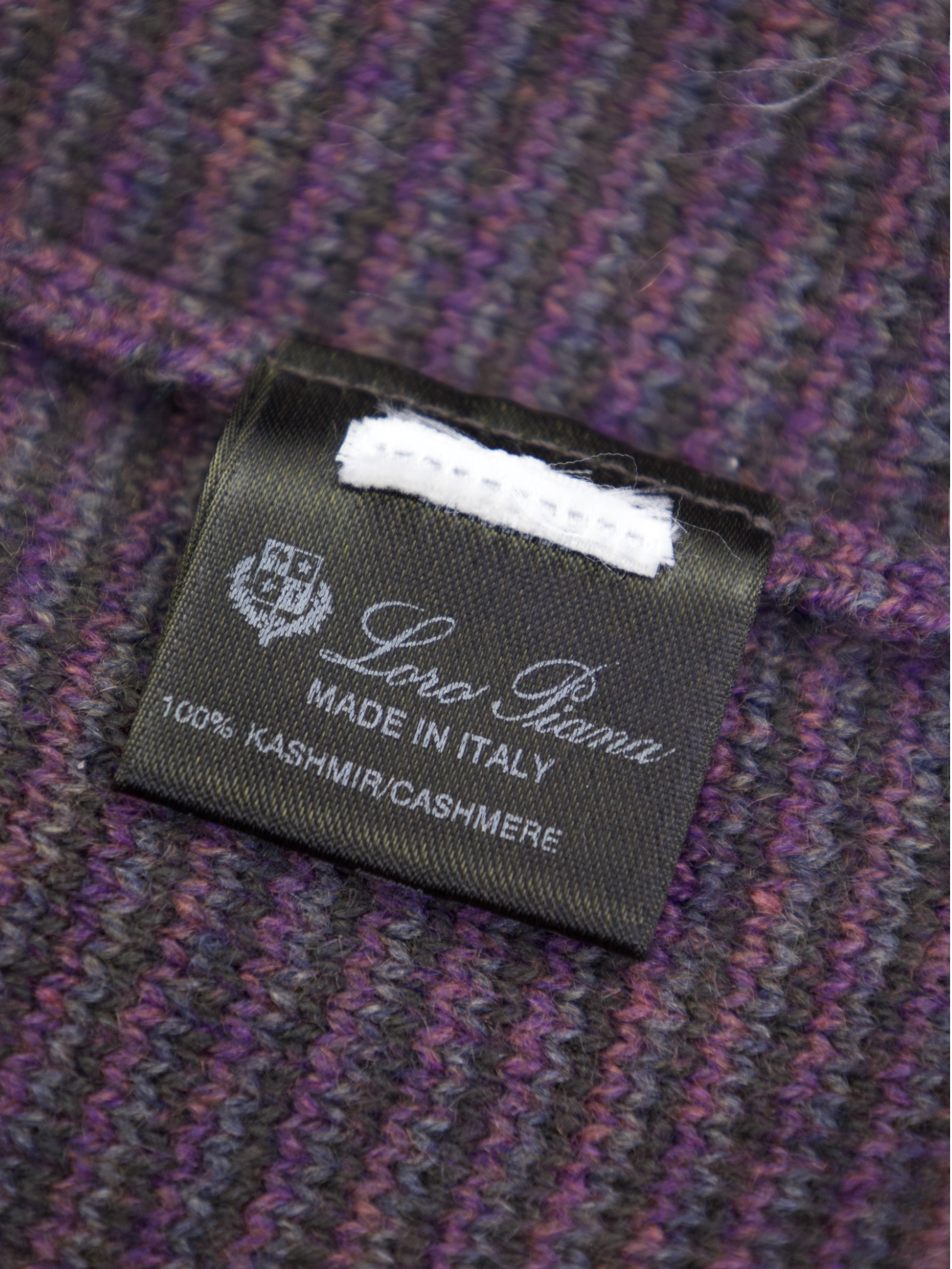 Loro Piana Aubergine Pure Cashmere Knitwear Cardigan