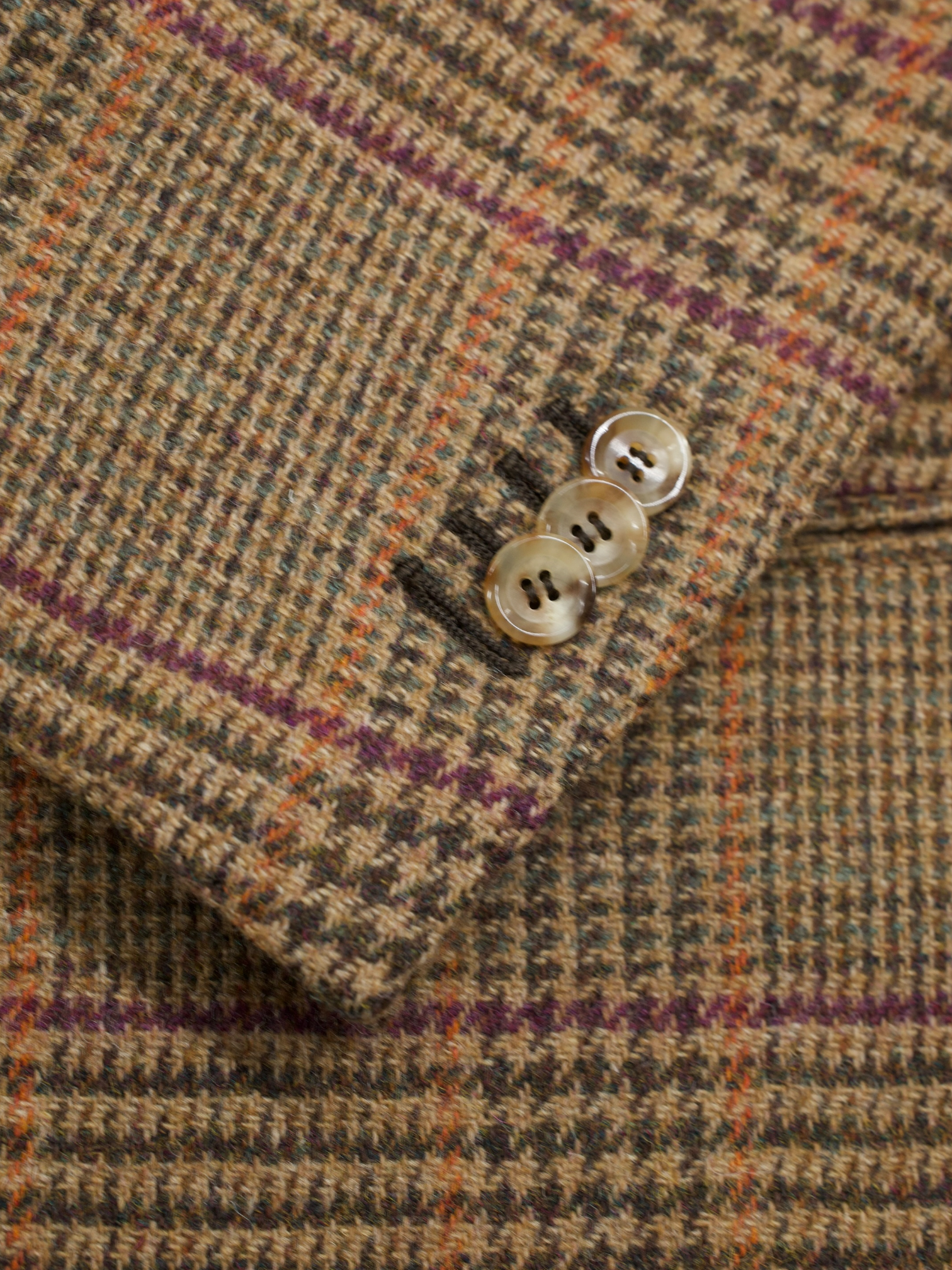 Stile Latino Brown & Multicolor Prince of Wales Goodwood-Style Tweed Jacket