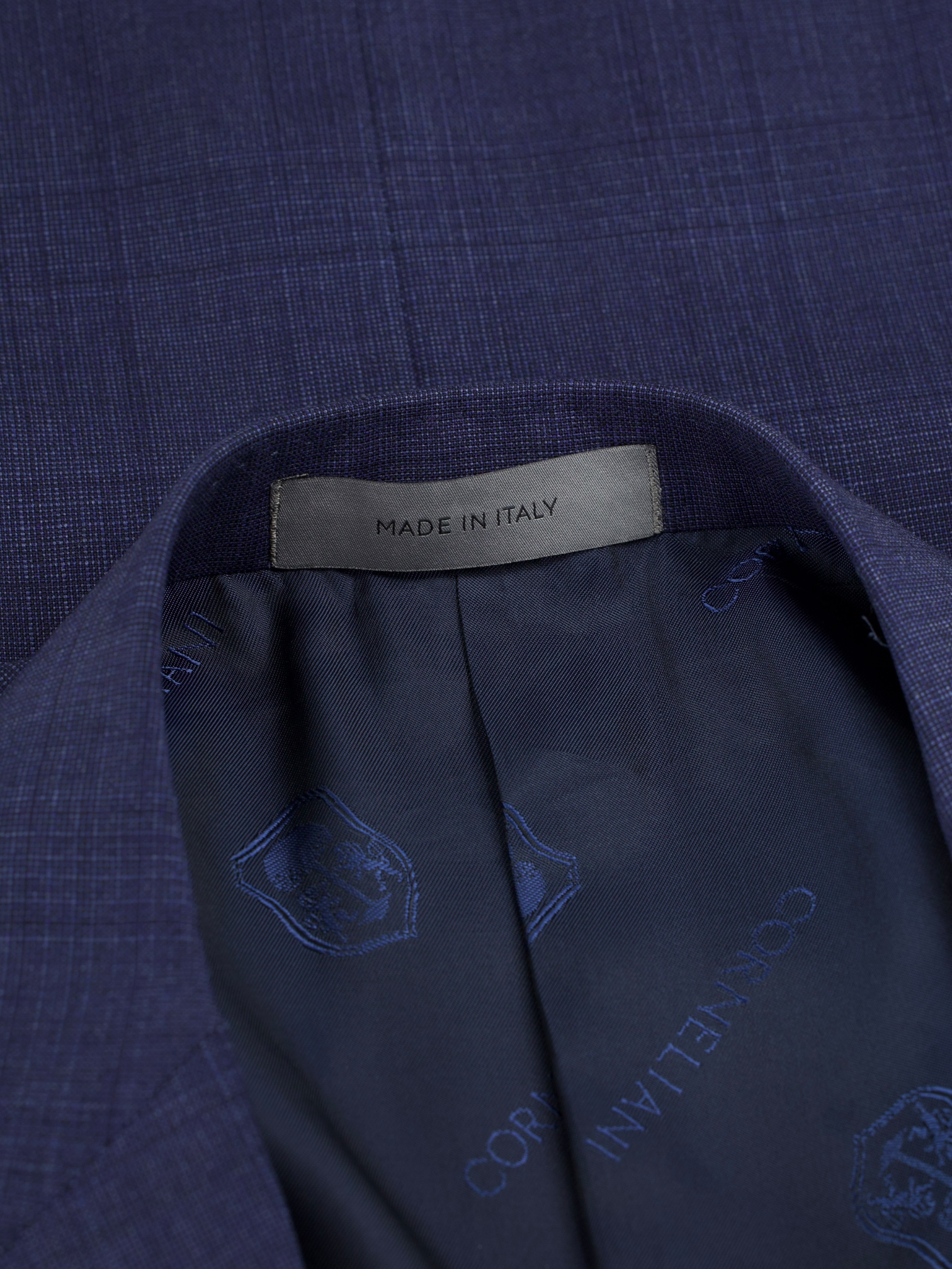 Corneliani Blue Super 110’s Wool Checkered Academy Suit