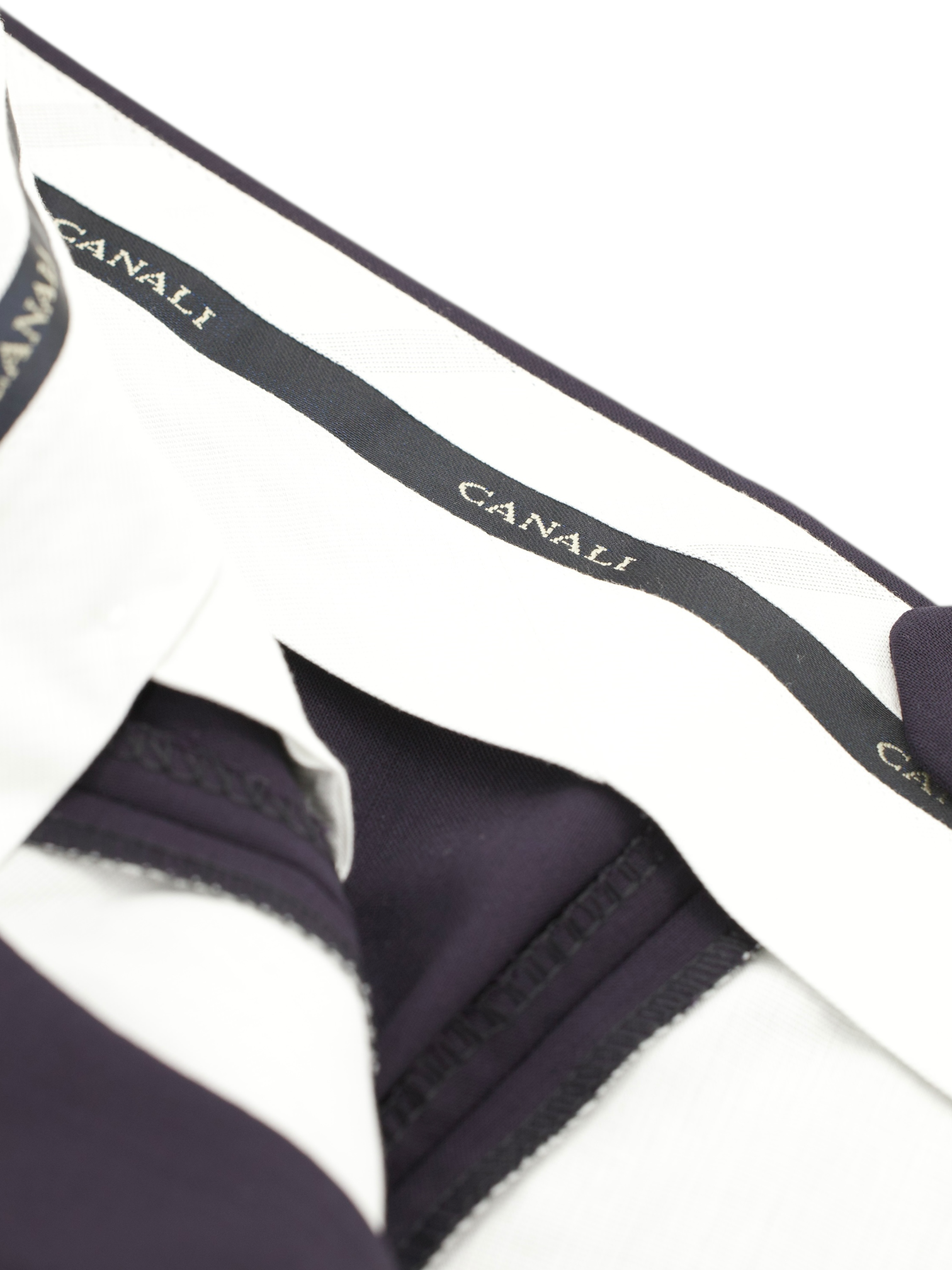 Canali Navy Cool-Wool Double-Pleated Trousers