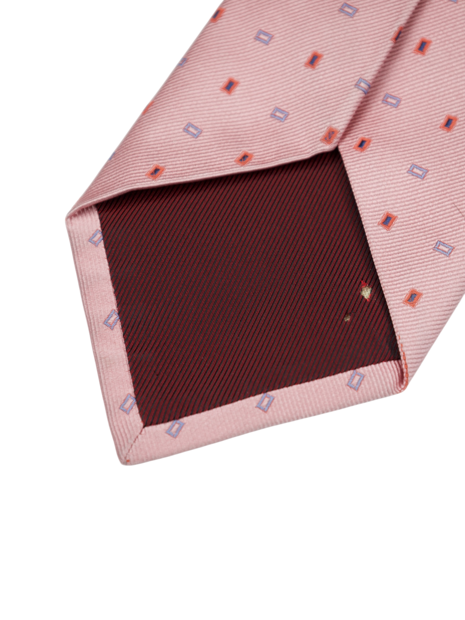 Luigi Borrelli Old-Pink 5-Fold Geometric Silk Tie