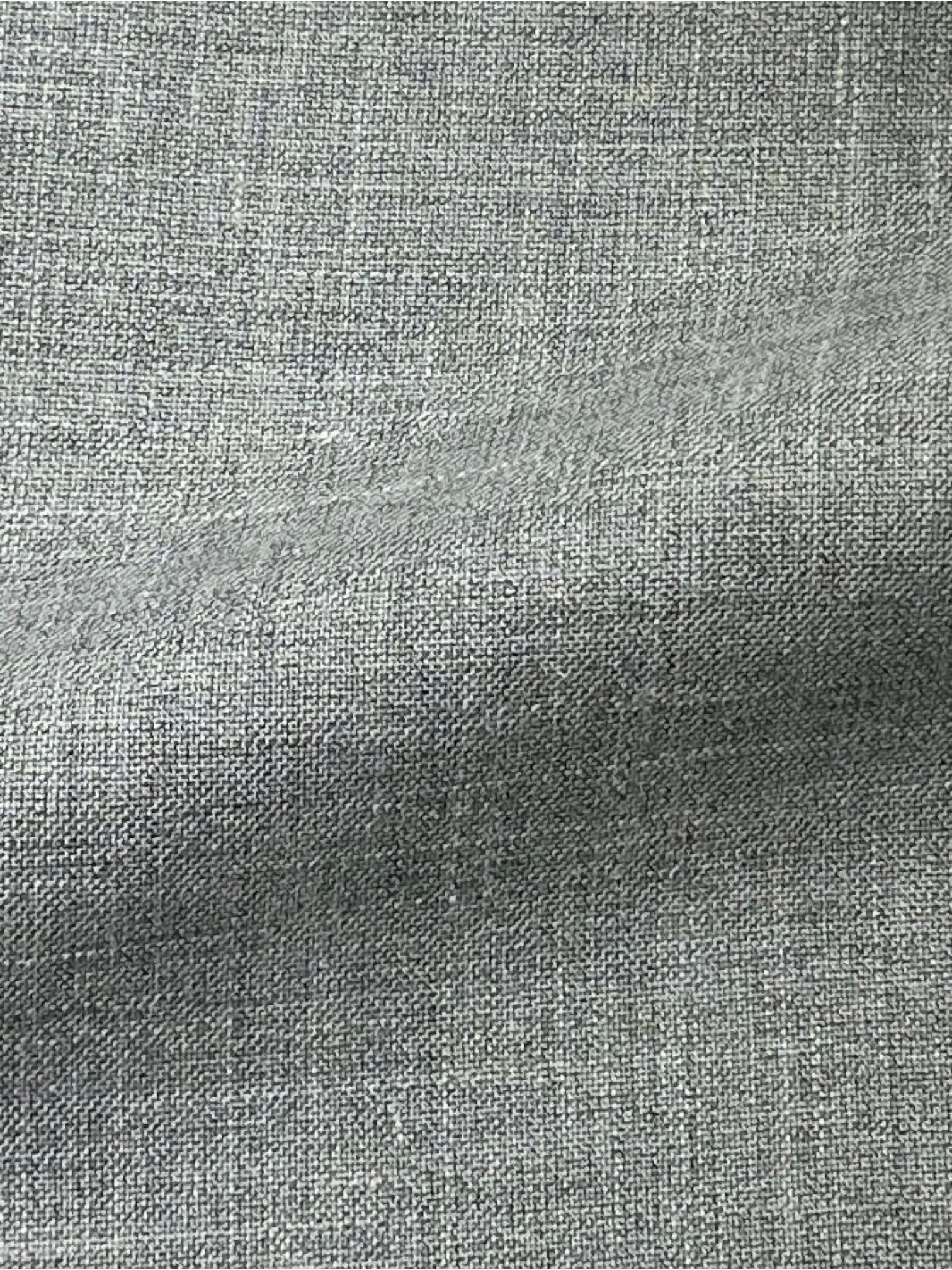 Isaia Light Grey Melange Wool Trousers