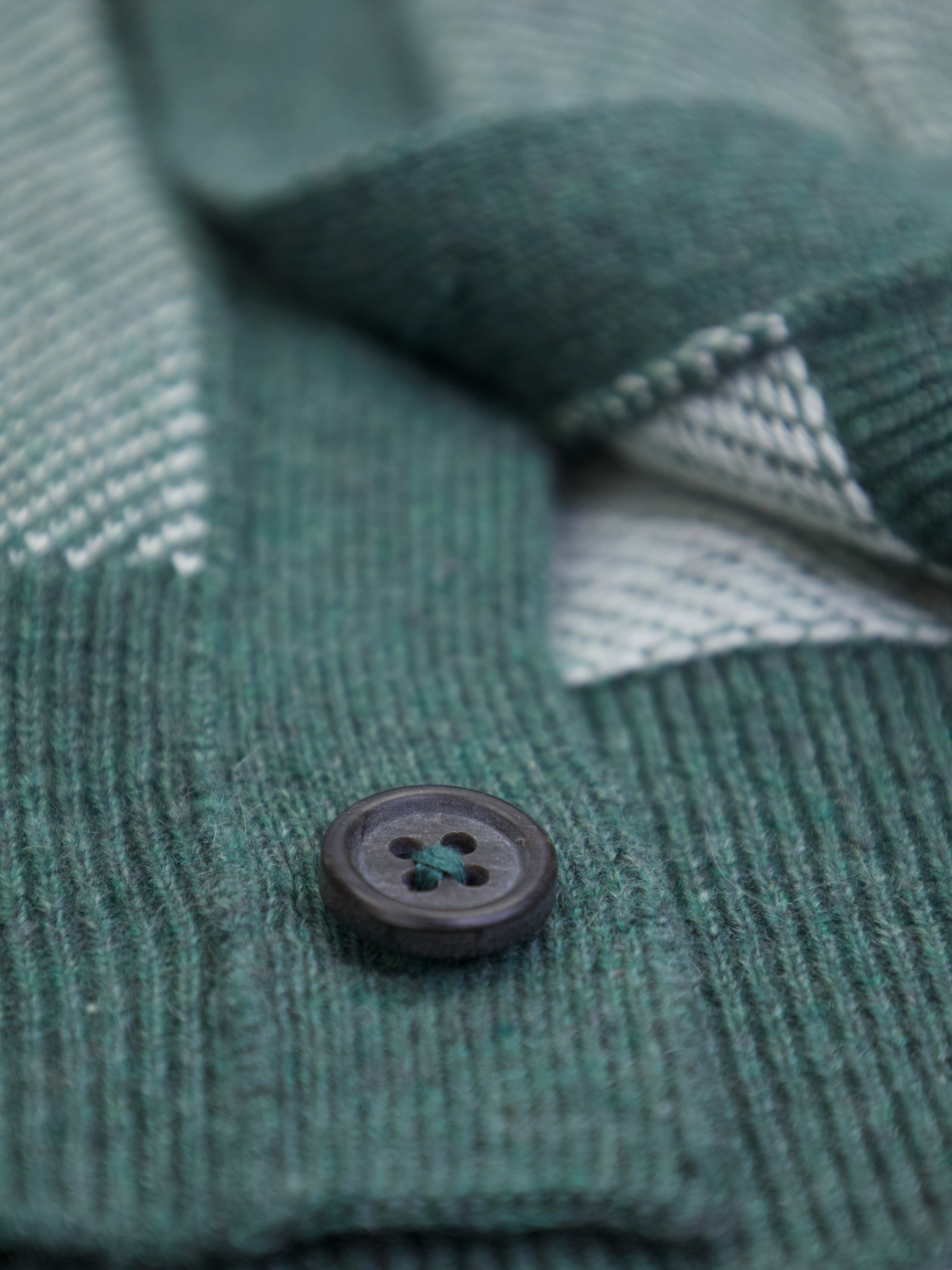 Fioroni Light Green Cashmere Micro-Pattern Cardigan