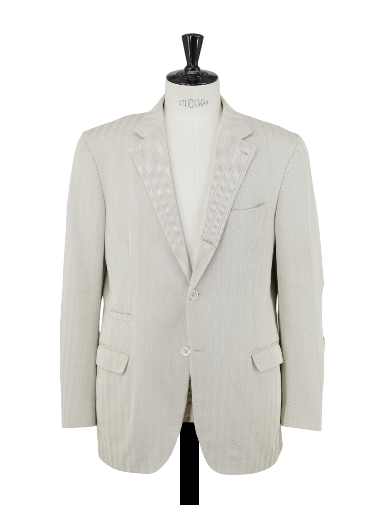 Brunello Cucinelli Sand Pure Cotton Herringbone Jacket