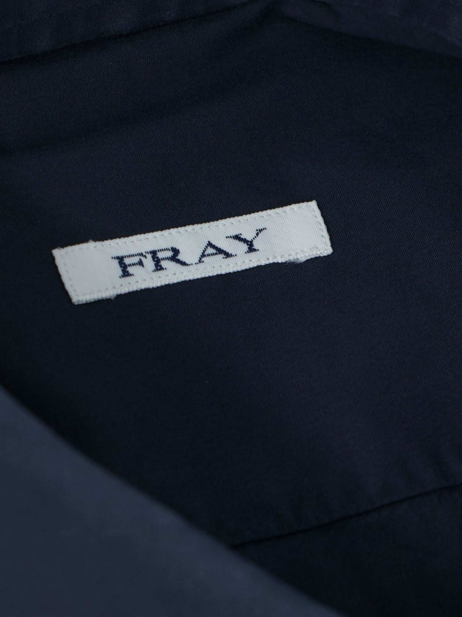 Fray Navy Cotton-Stretch Cutaway Collar Shirt