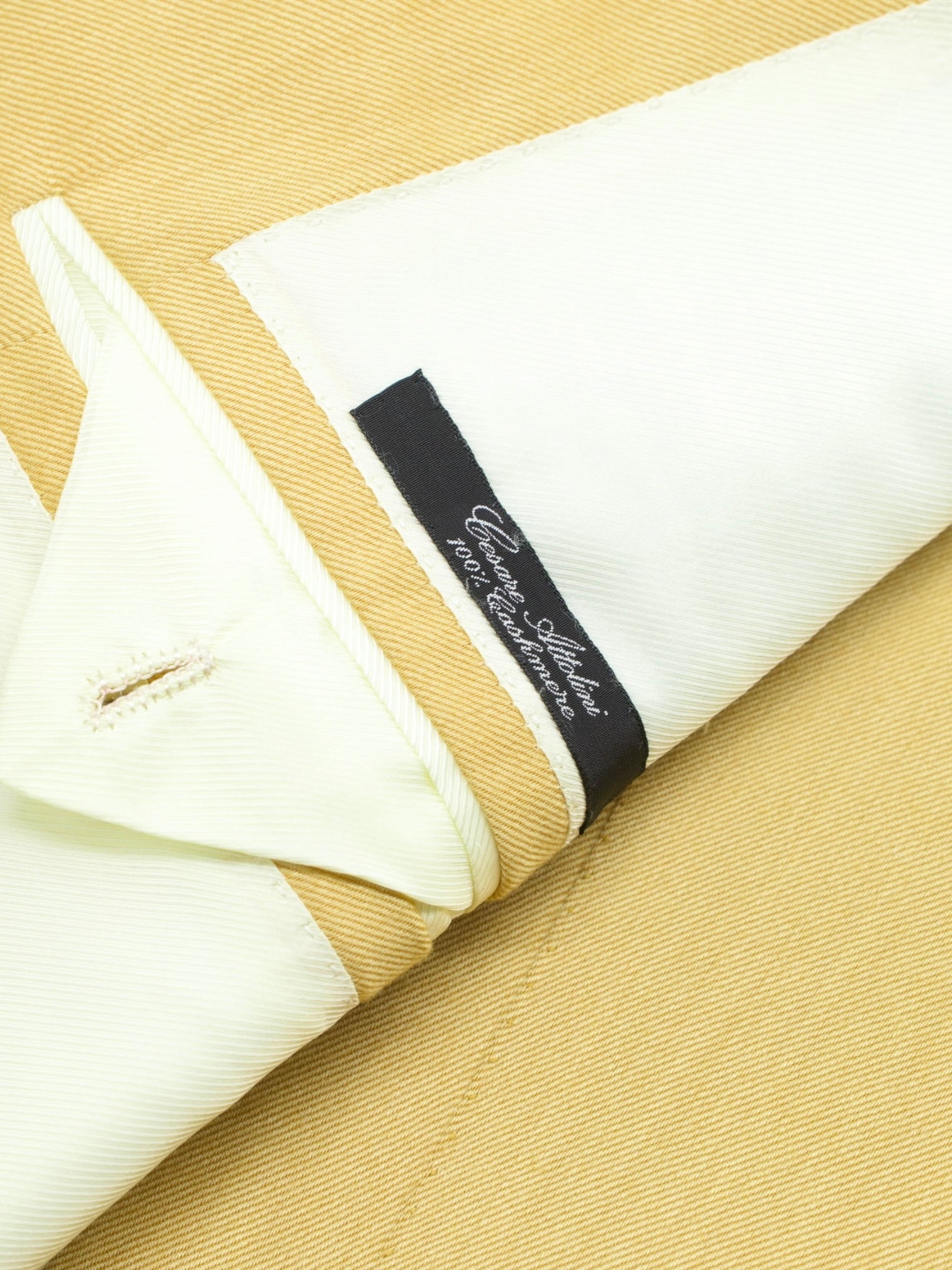 Cesare Attolini Yellow Cashmere “La Grande Bellezza” Twill Jacket