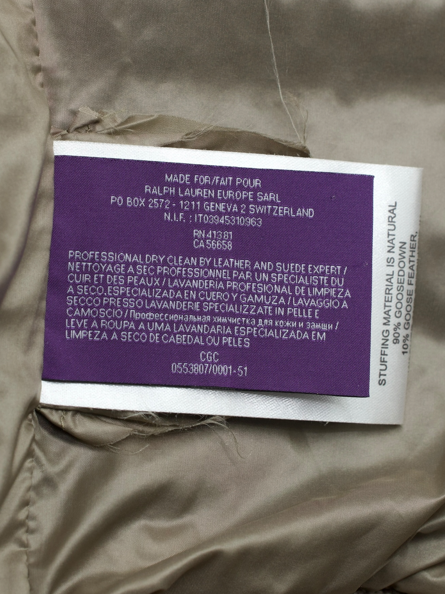 Ralph Lauren Purple Label Light Brown Goat-Suede Padded Vest