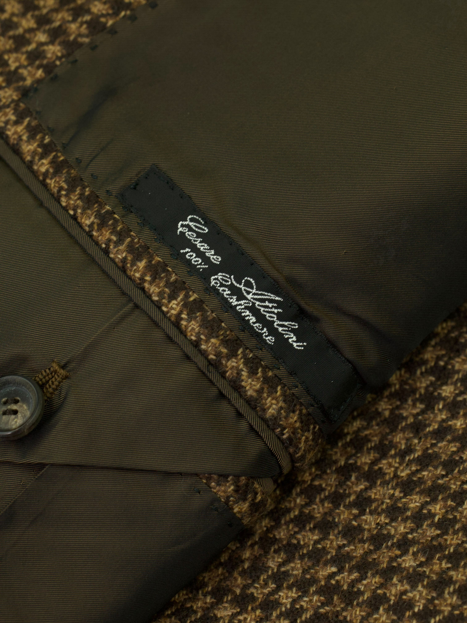Cesare Attolini Dark Brown Pure-Cashmere Pied de Poule Jacket