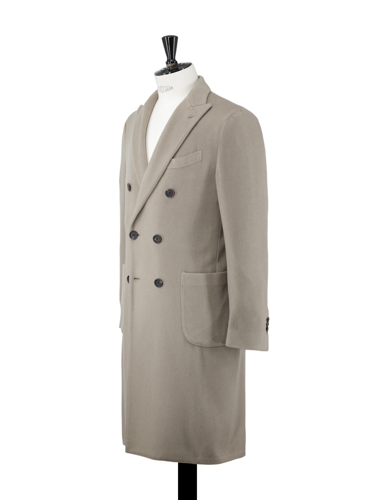 Lardini Light Brown Double Breasted Pure-Cashmere Overcoat