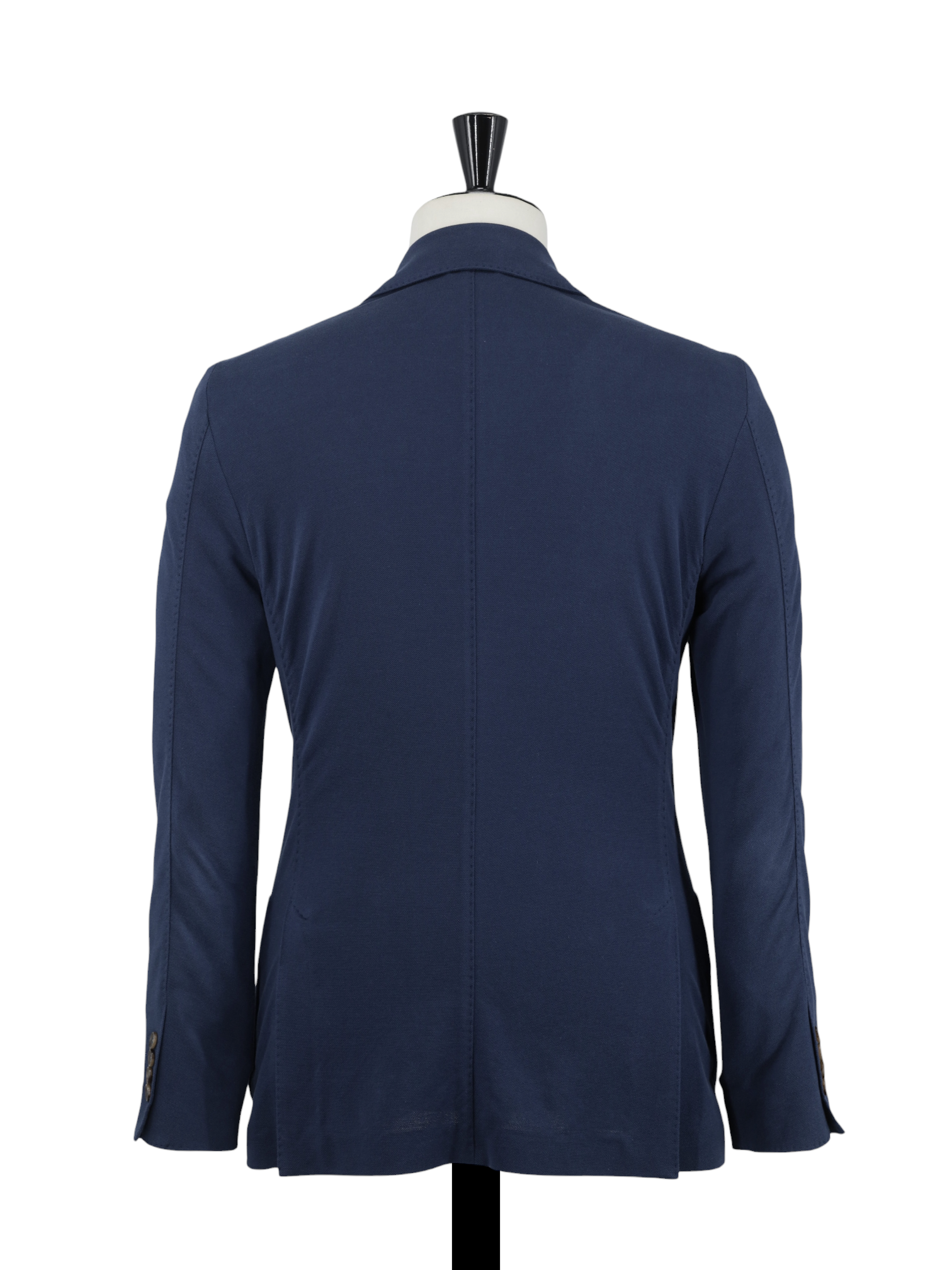 Mandelli Blue Unconstructed Tricot-Knitted Cotton Jacket