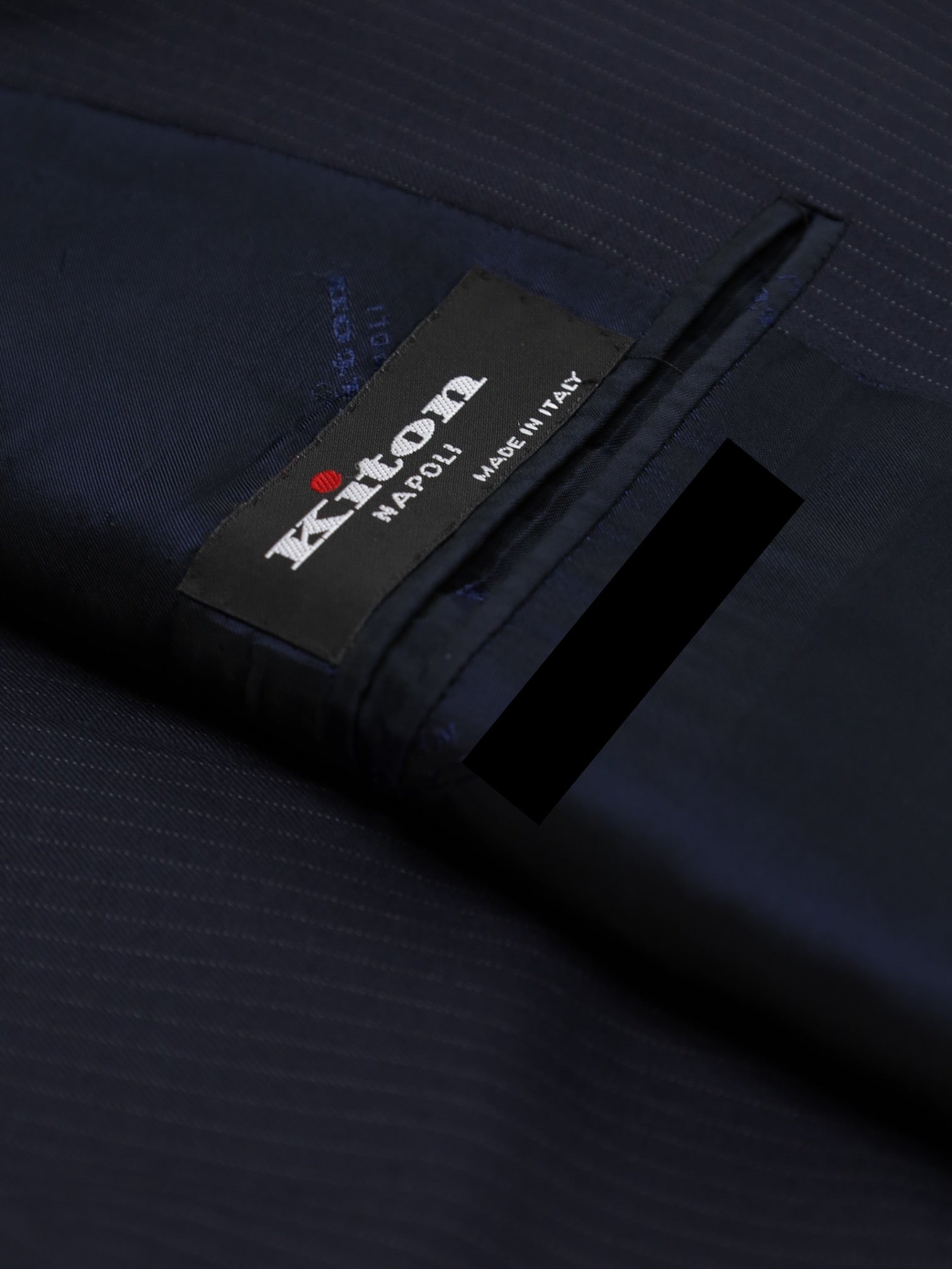 Kiton Navy 15-Micron Pinstripe Suit