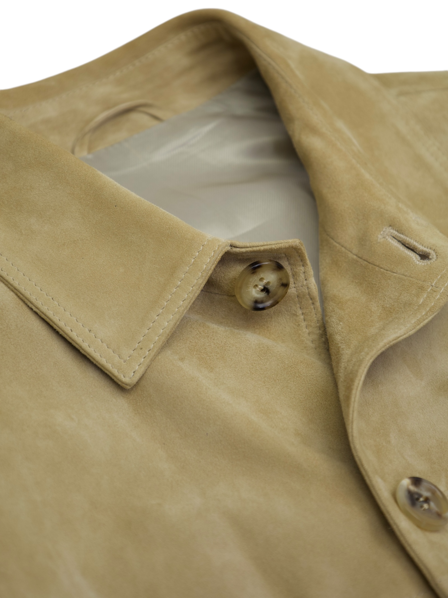 Rifugio Beige Handmade Suede Overshirt