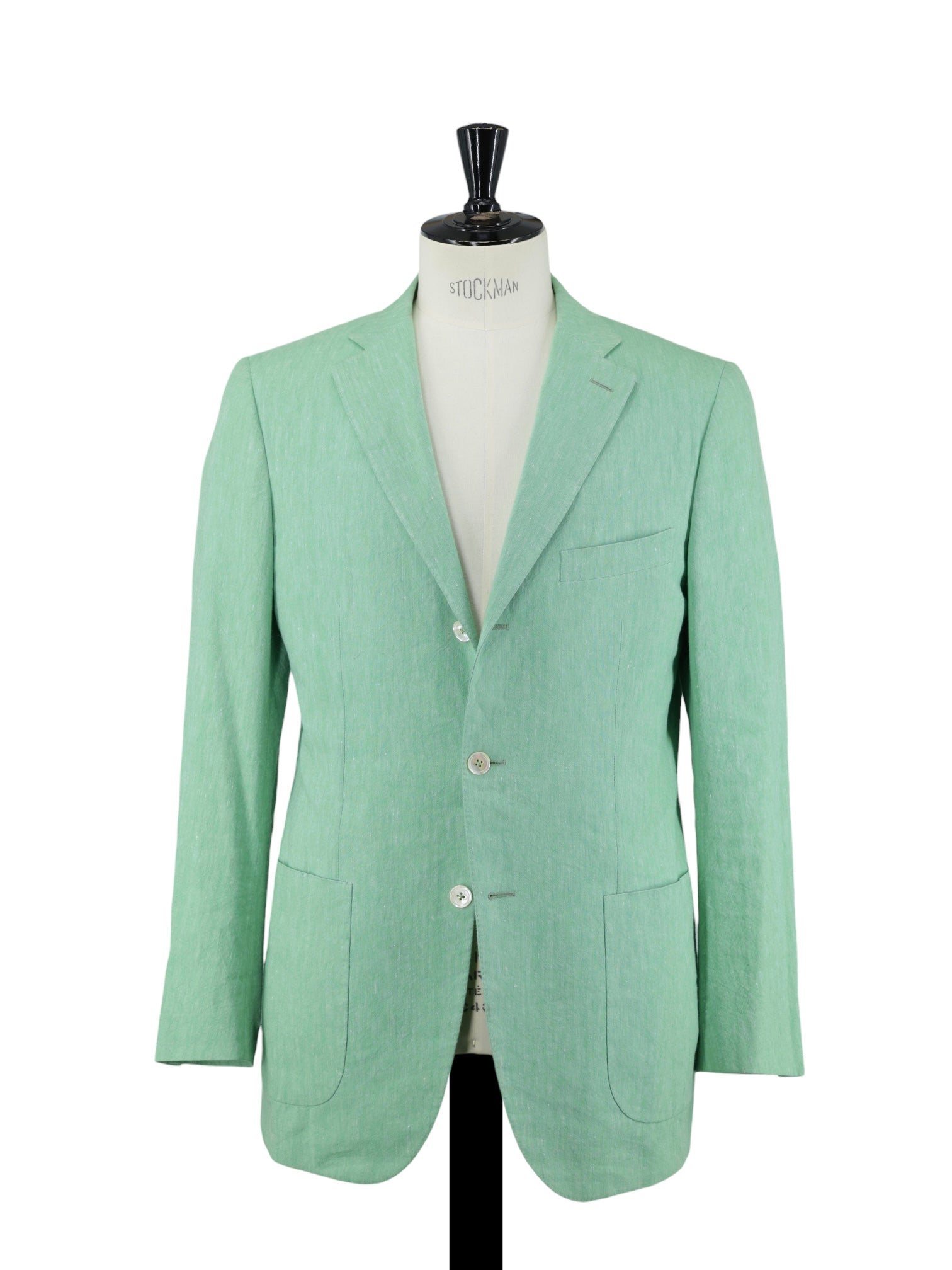Isaia Mint Green Cotton & Linen Summer Jacket