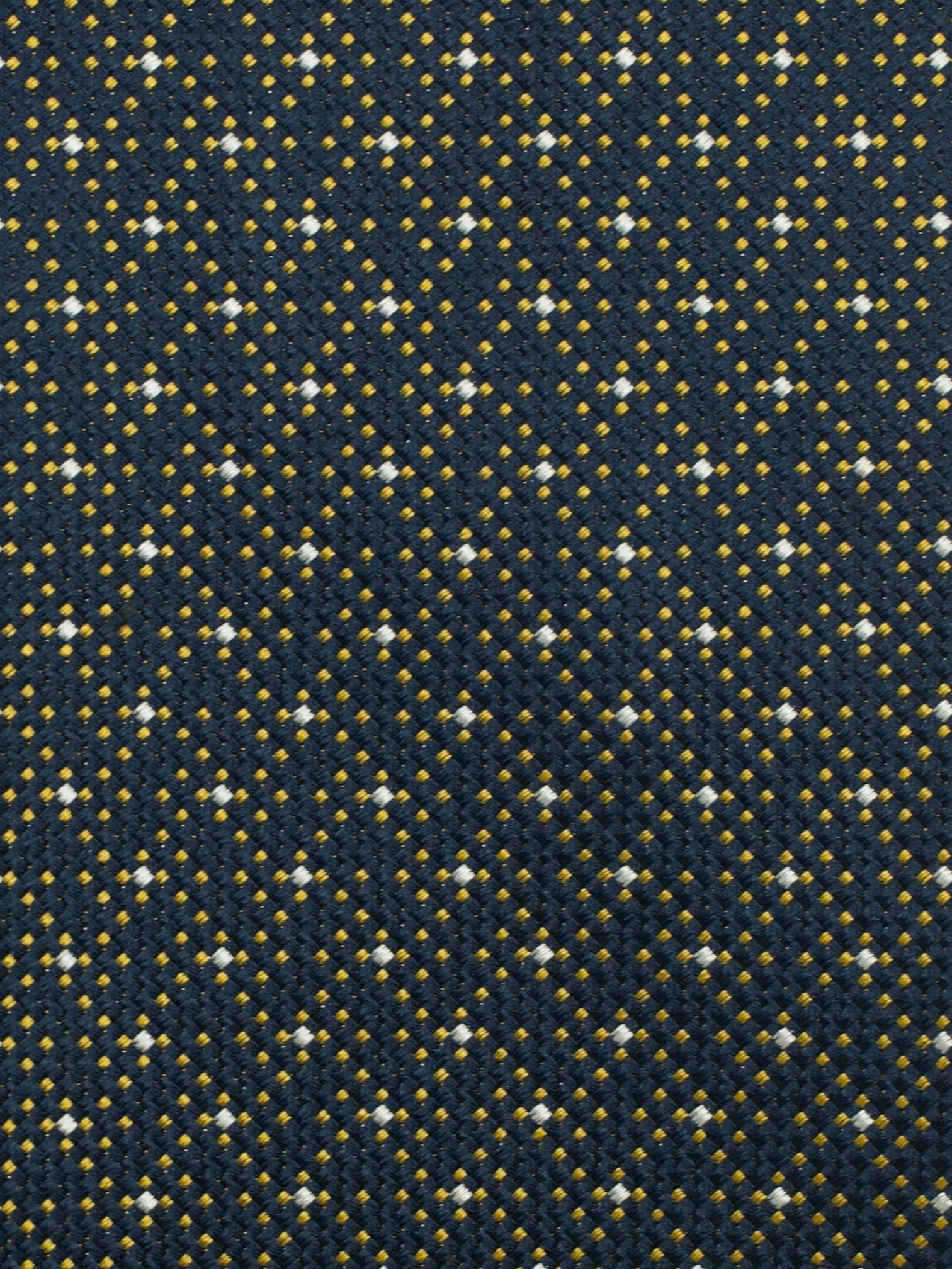 Kiton 5-Fold Navy & Gold Silk Starry Sky Pattern Tie