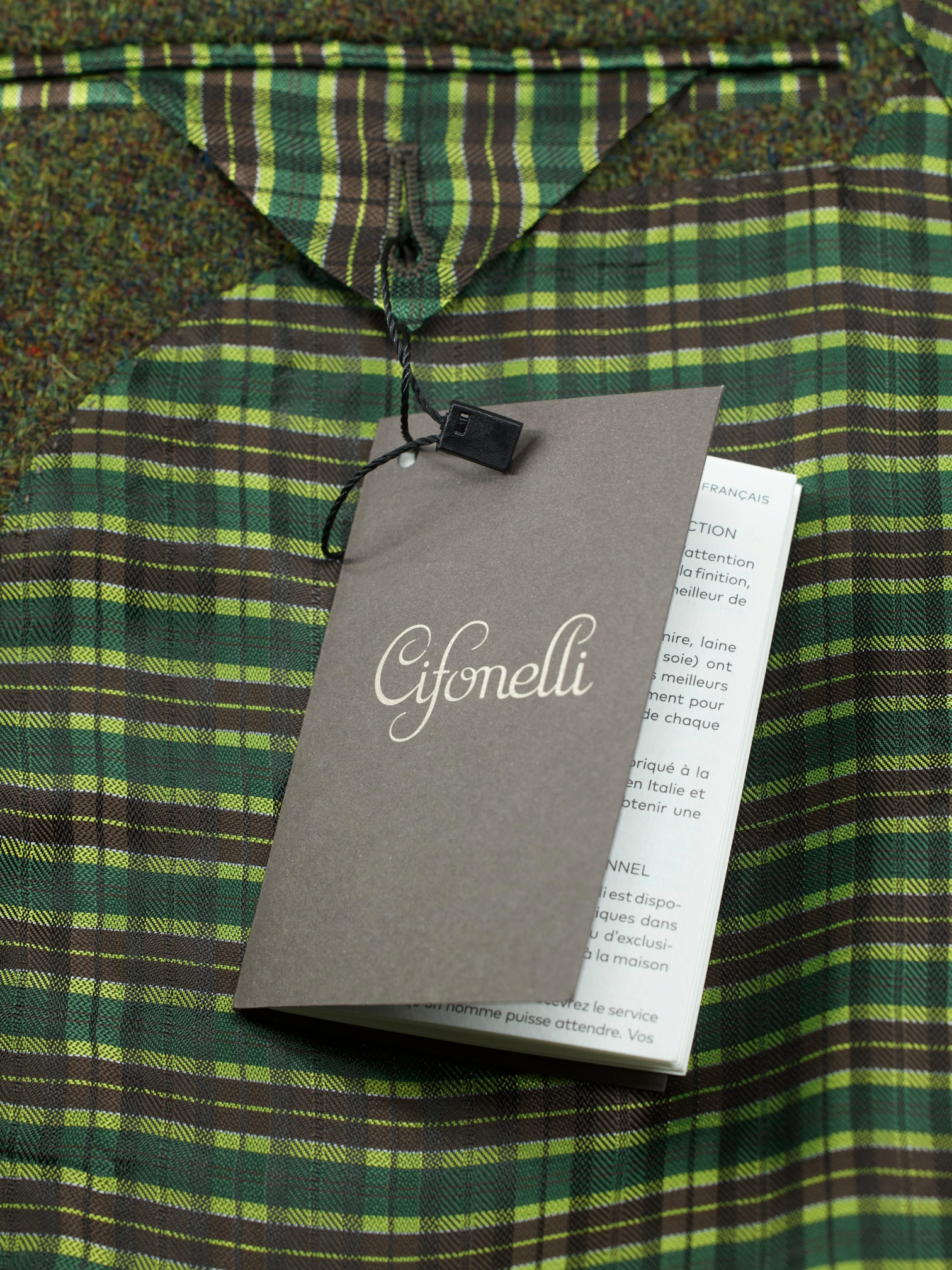 Cifonelli Moss Green & Burgundy Tweed Wool Jacket