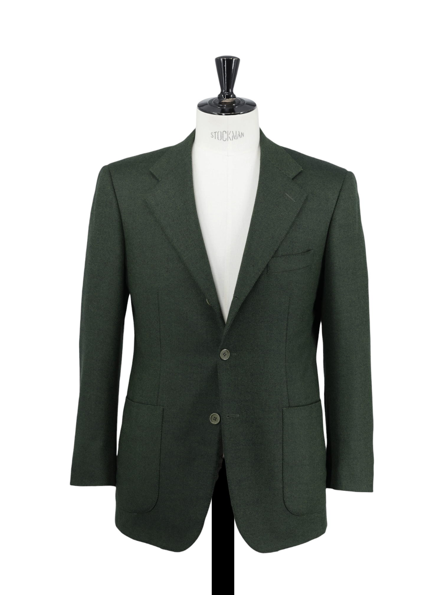Isaia Forest Green Vintage Wool Twill Jacket