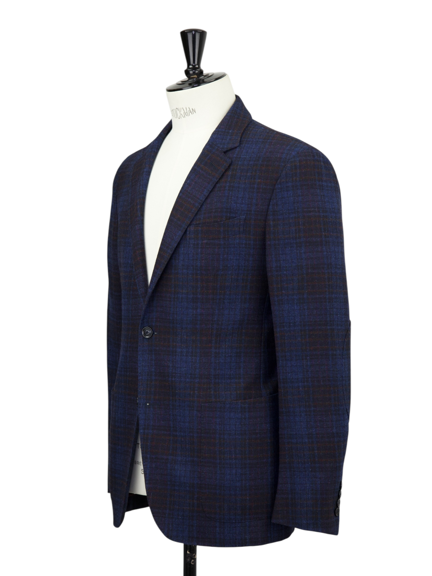 Ermenegildo Zegna Dark Blue & Purple Wool, Alpaca & Cashmere "Trofeo Tweed" Jacket