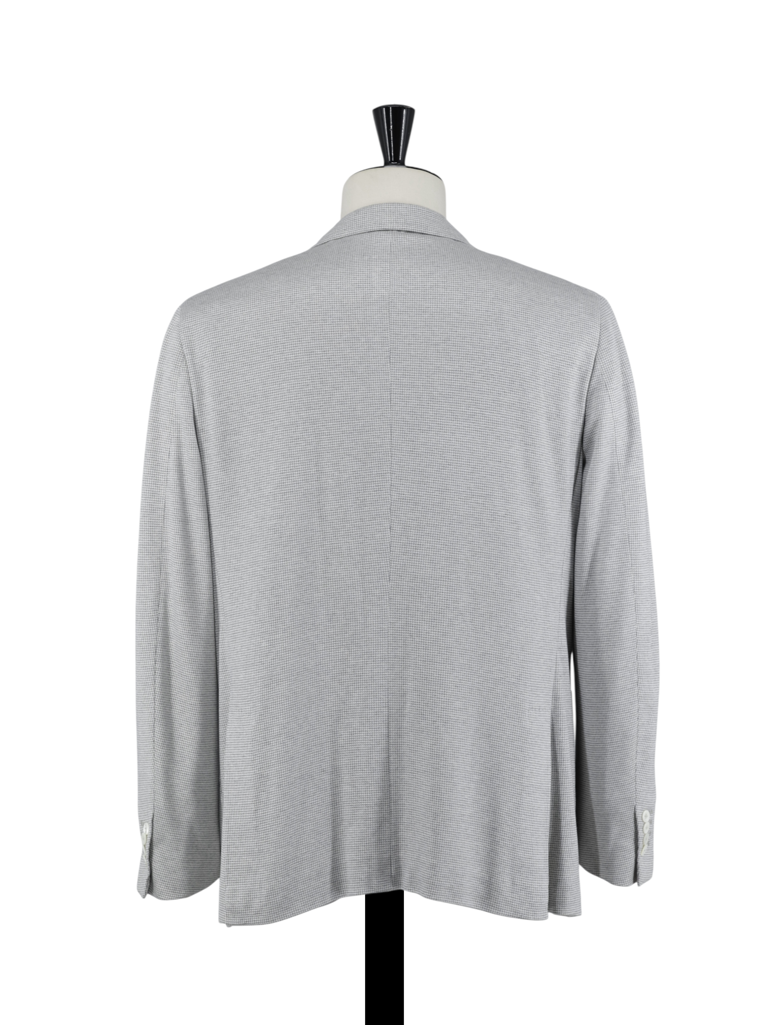 Isaia Light Grey Silk & Cotton "Comfort Project" Puppytooth Jacket