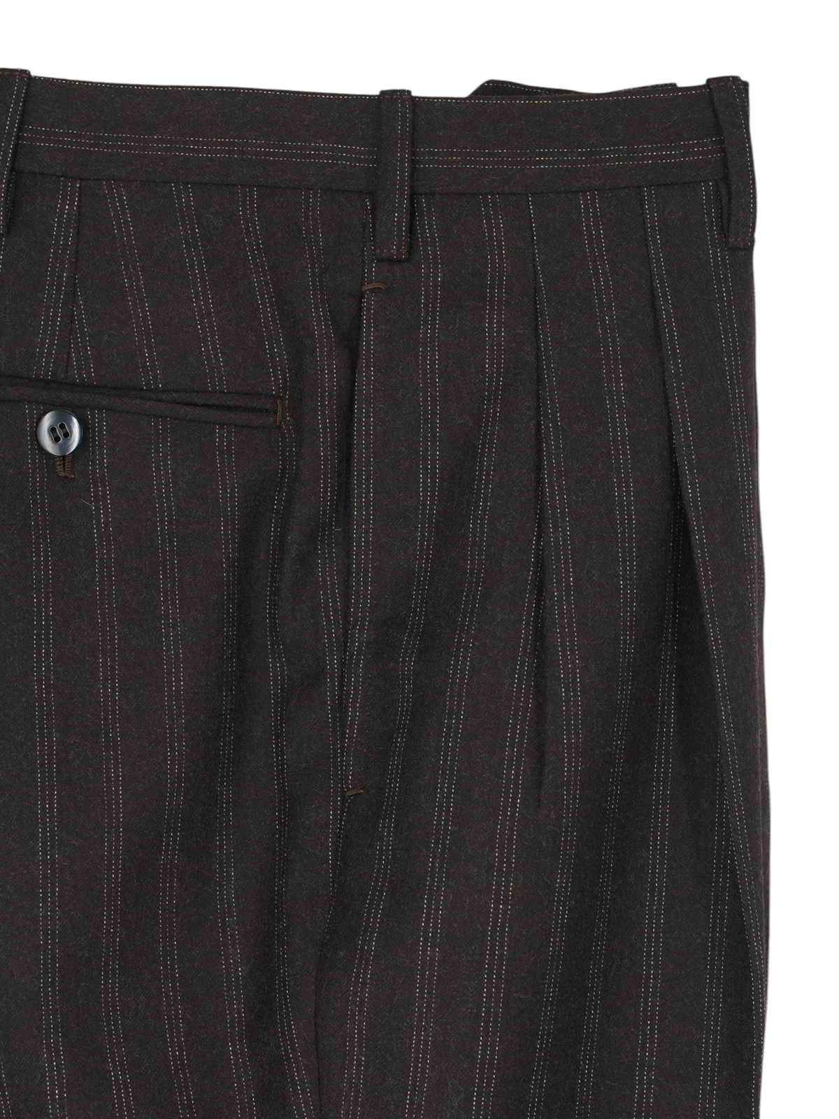 Cesare Attolini Dark Brown Wool-Flannel Vintage-Stripe Suit