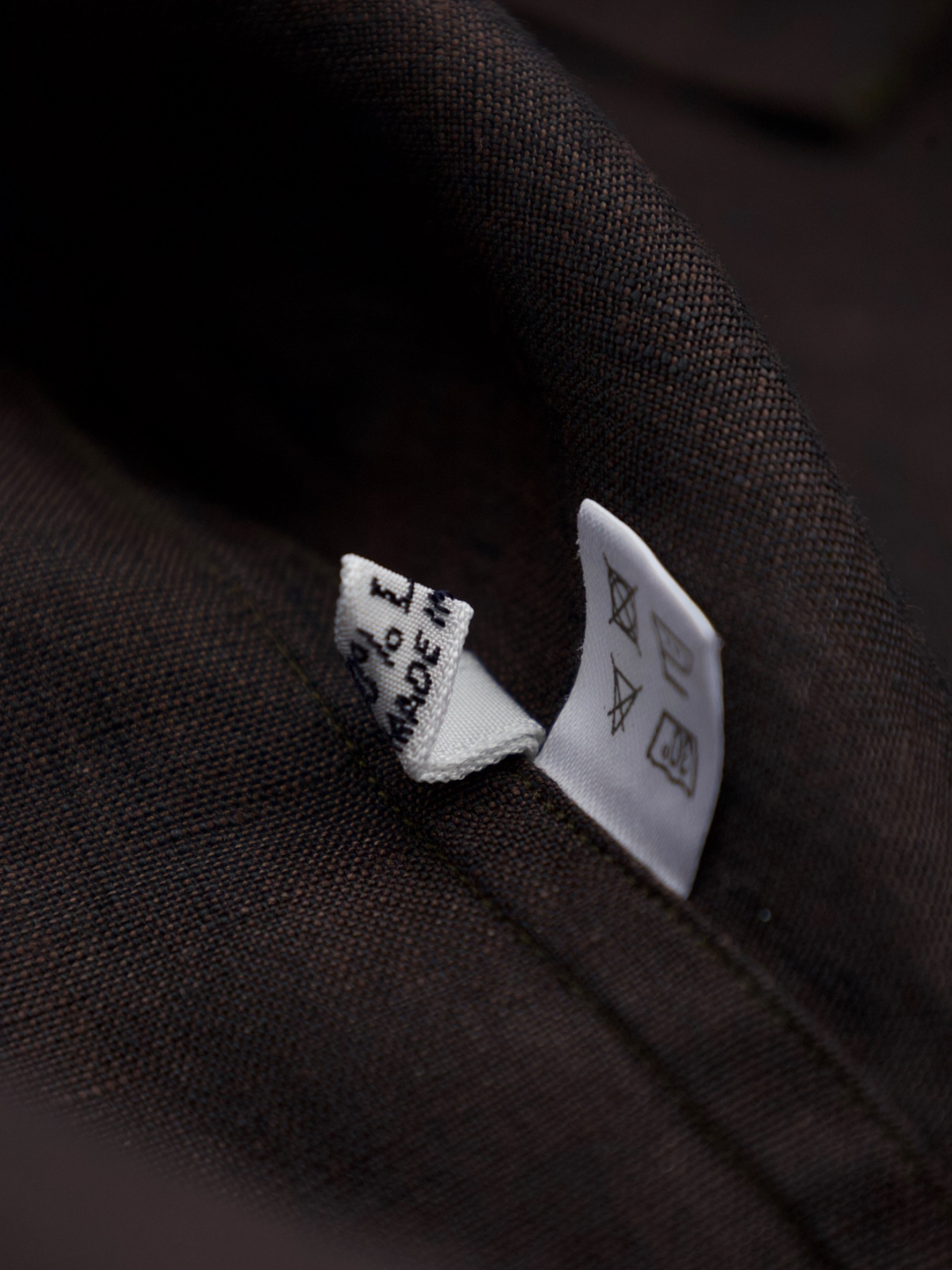 Fray Chocolate Brown Linen Button-Down Collar Shirt