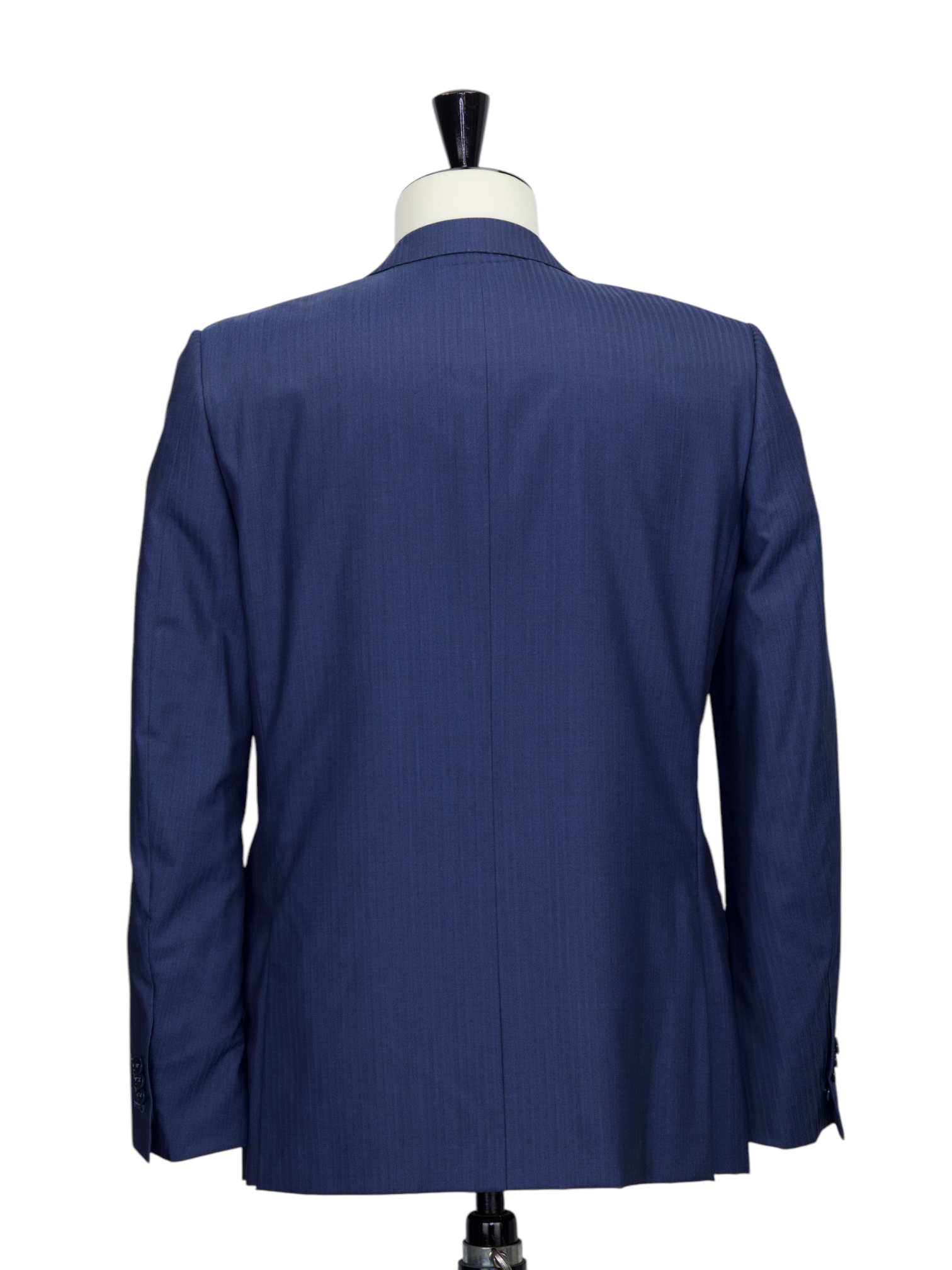 Ermenegildo Zegna Petrol Blue Trofeo 600 Wool & Silk Herringbone Suit