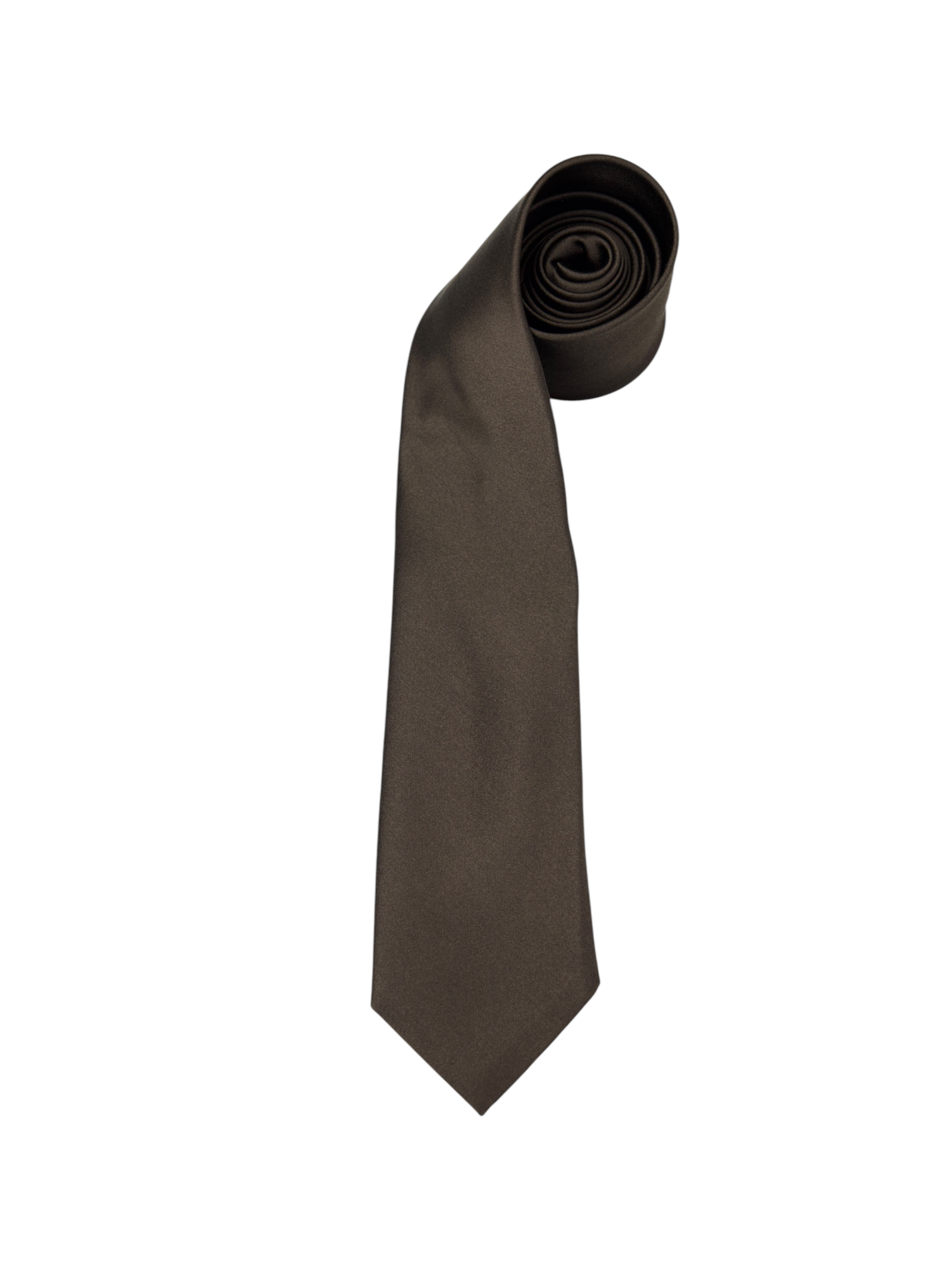 Corneliani Chocolate Brown 3-Fold Silk Tie