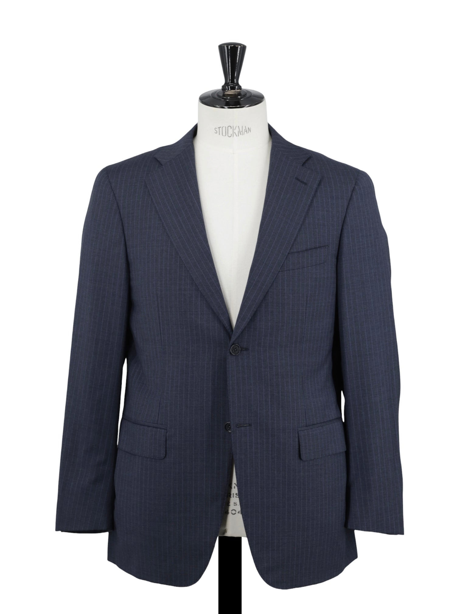 Canali Grey & Light Blue Fine-Wool Pinstripe Milanese-Style Suit