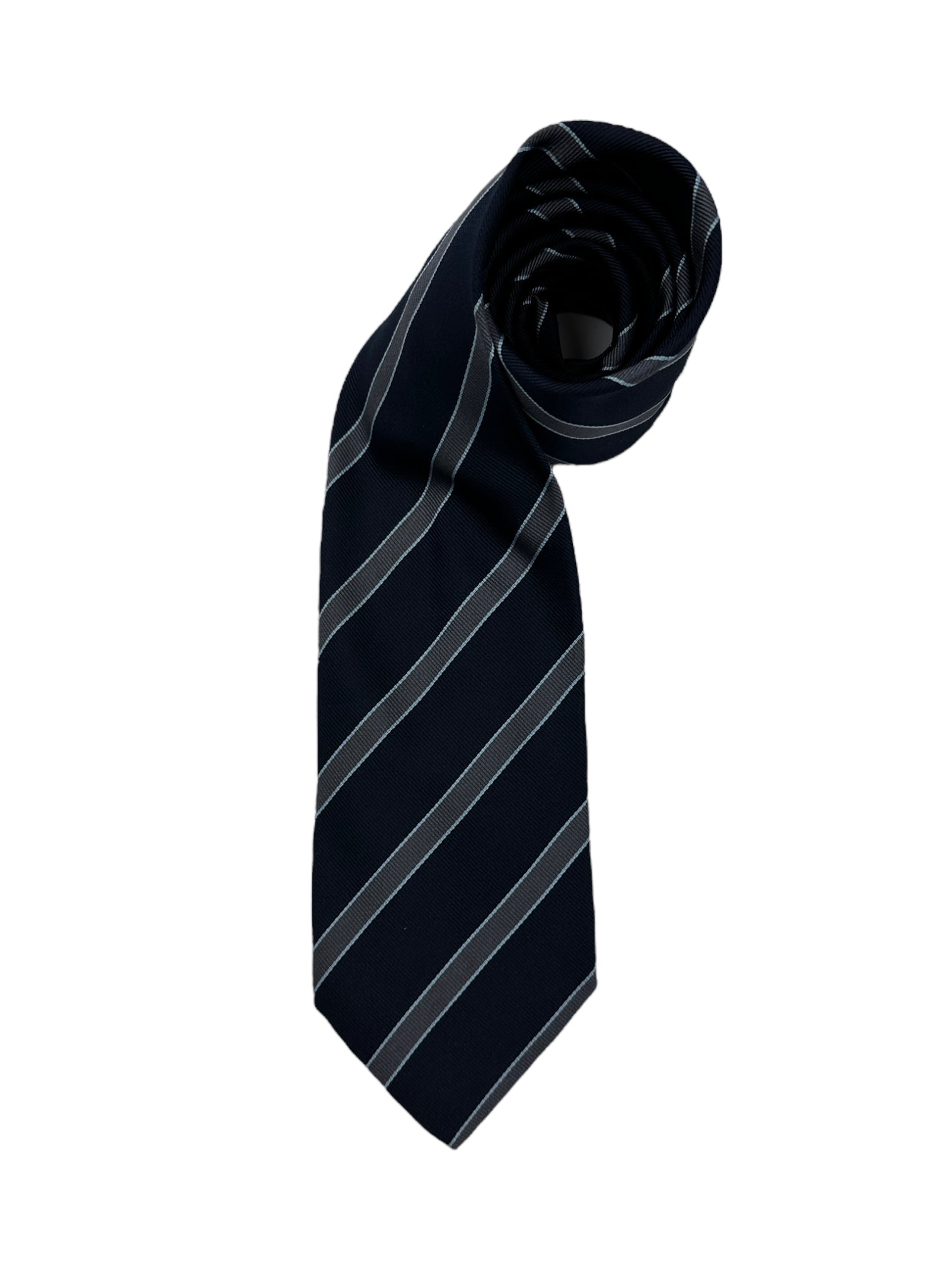 E.Marinella Navy Club Stripe Tie