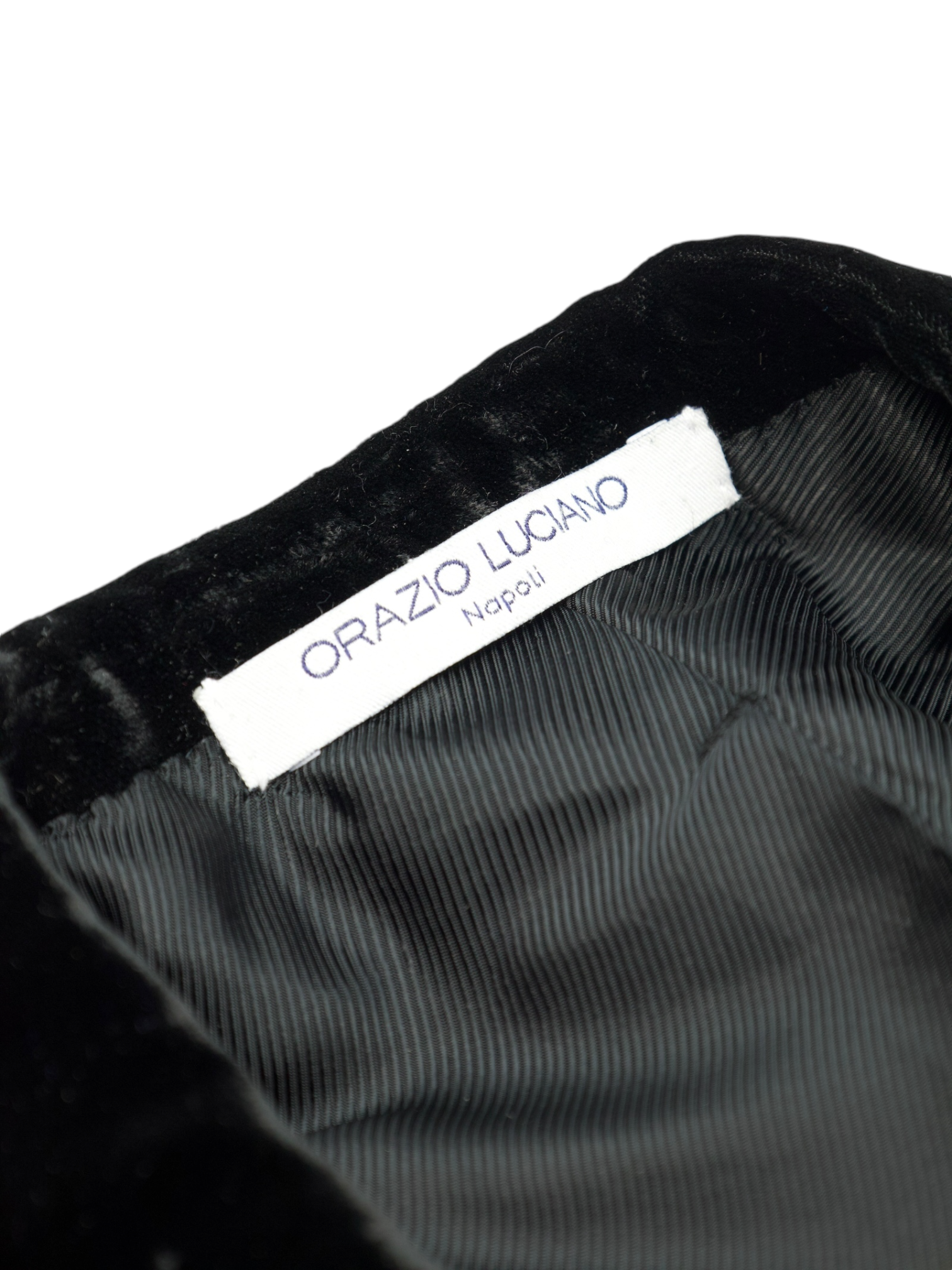 Orazio Luciano Black Velvet Smoking Jacket