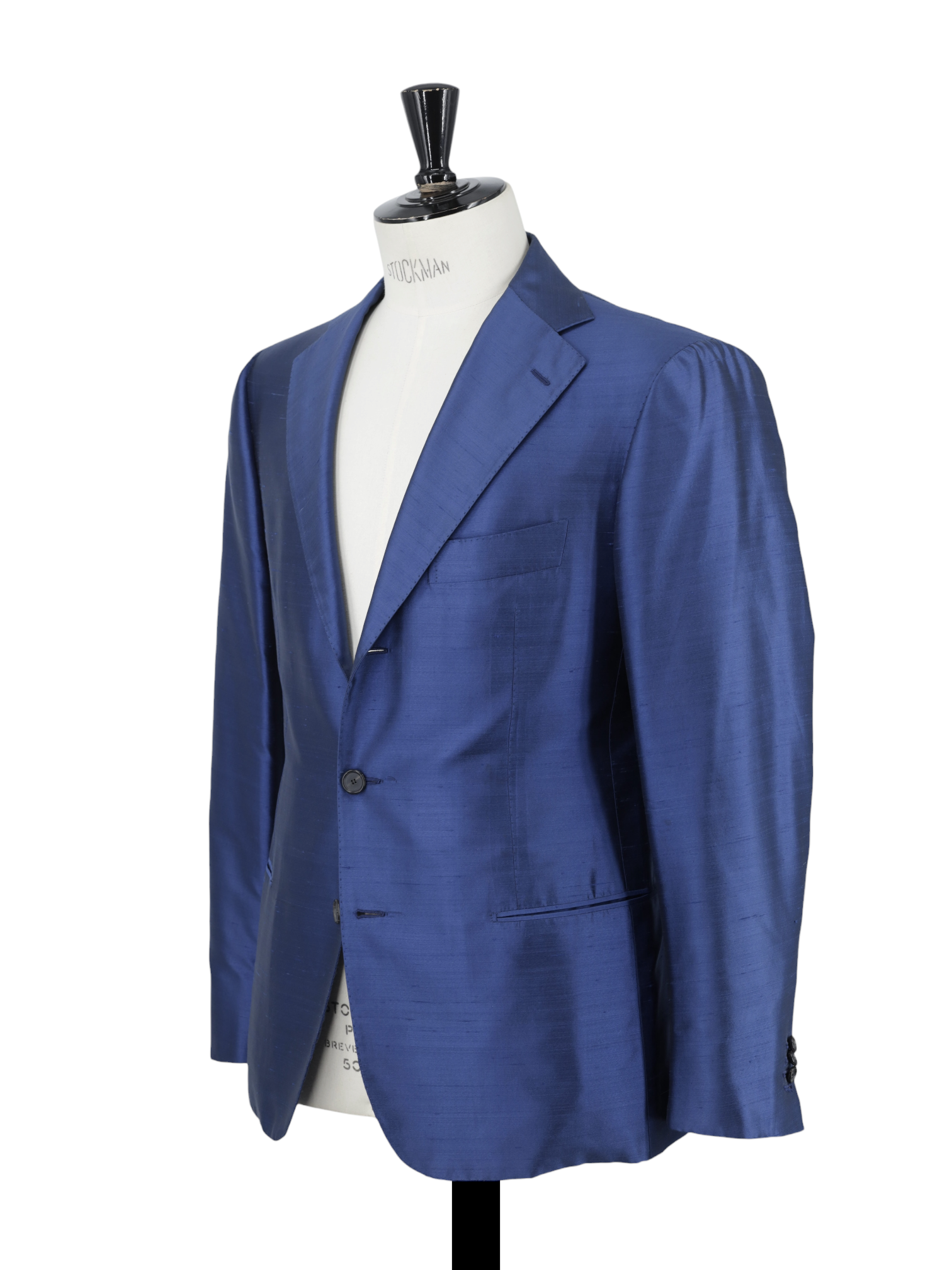 Cesare Attolini Azure Blue Dupioni Shantung-Silk Neapolitan Jacket