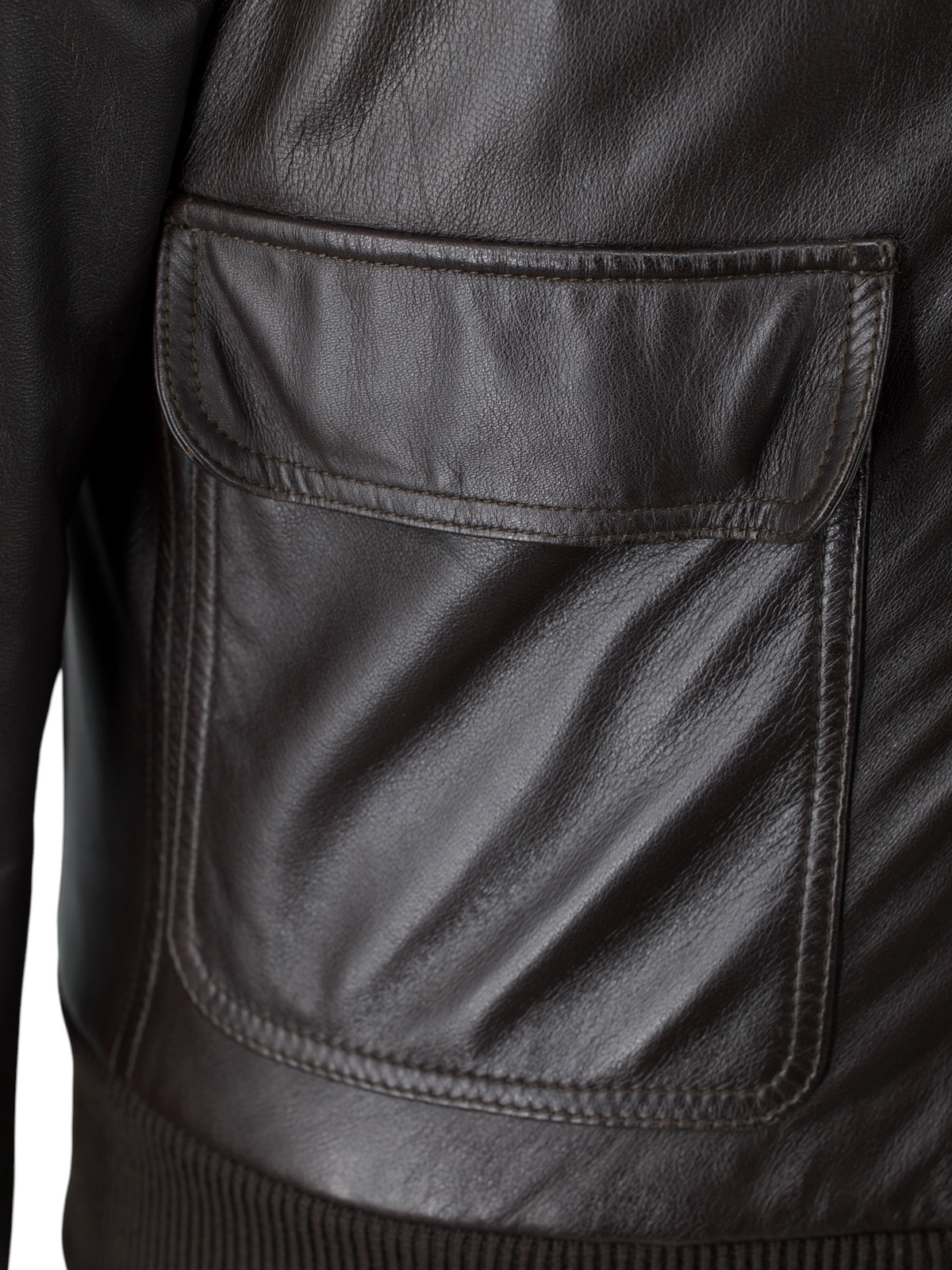 Luigi Borrelli Dark Brown Leather & Cashmere-Lining Jacket