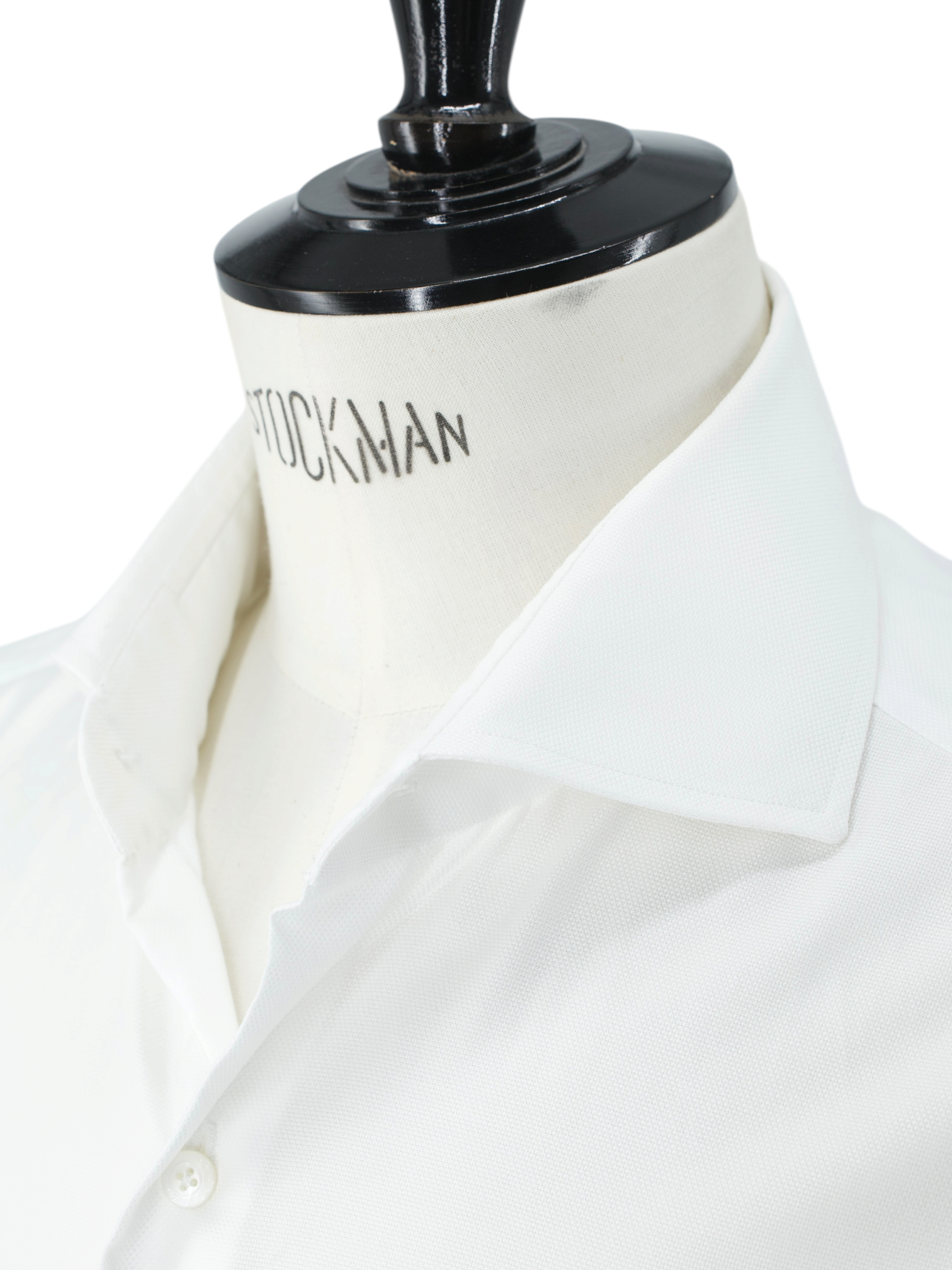 Finamore White Cotton Pinpoint Barrel-Cuff Shirt