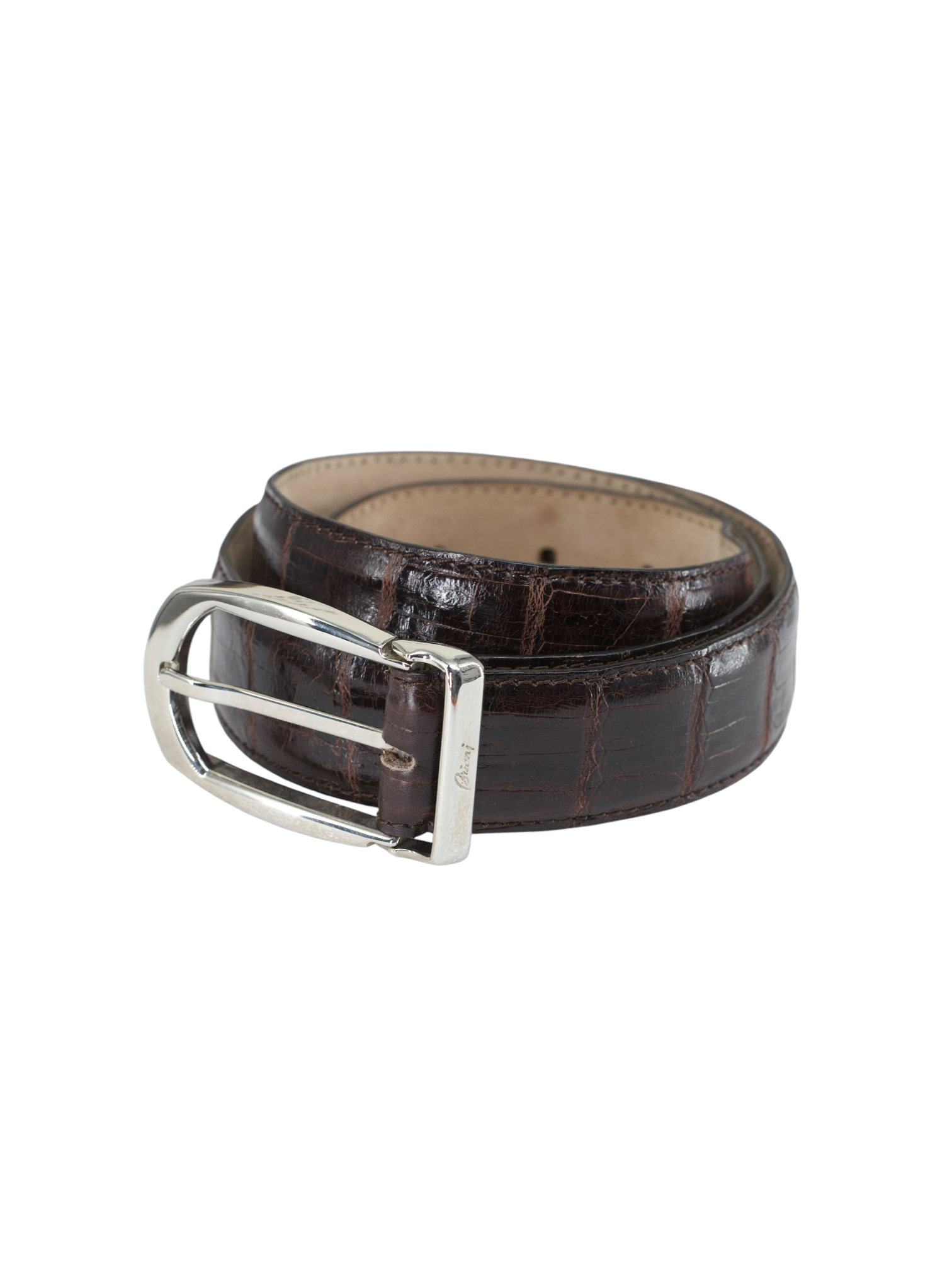 Brioni Dark Brown Mississippi-Alligator Captoe-Oxford + Belt