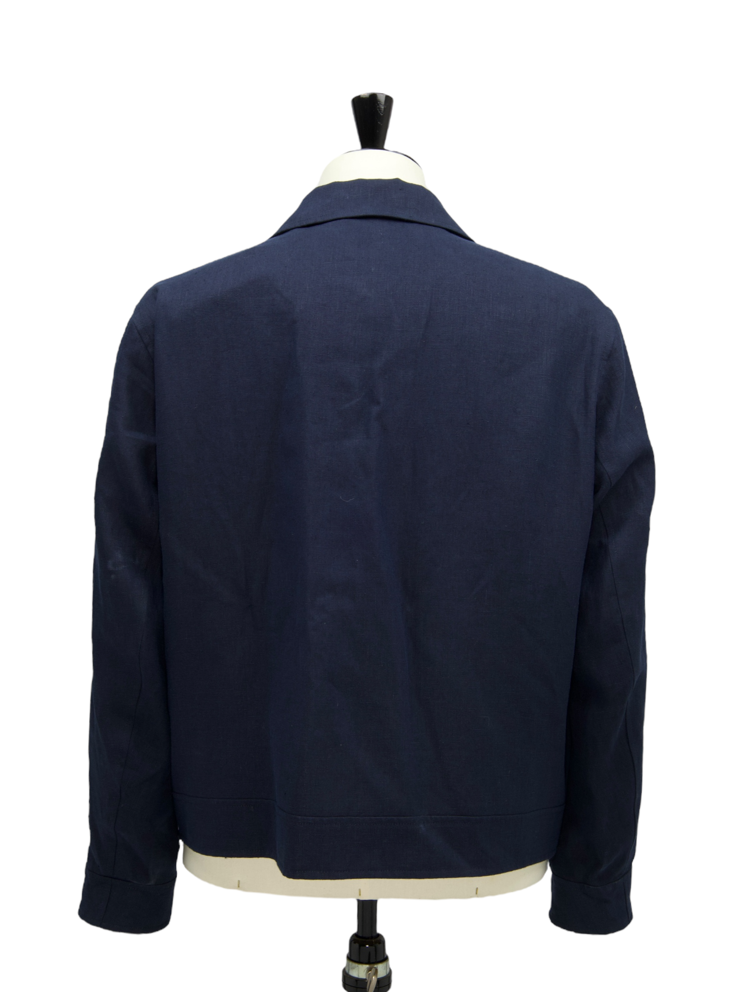 Lardini Navy Linen Harrington Jacket