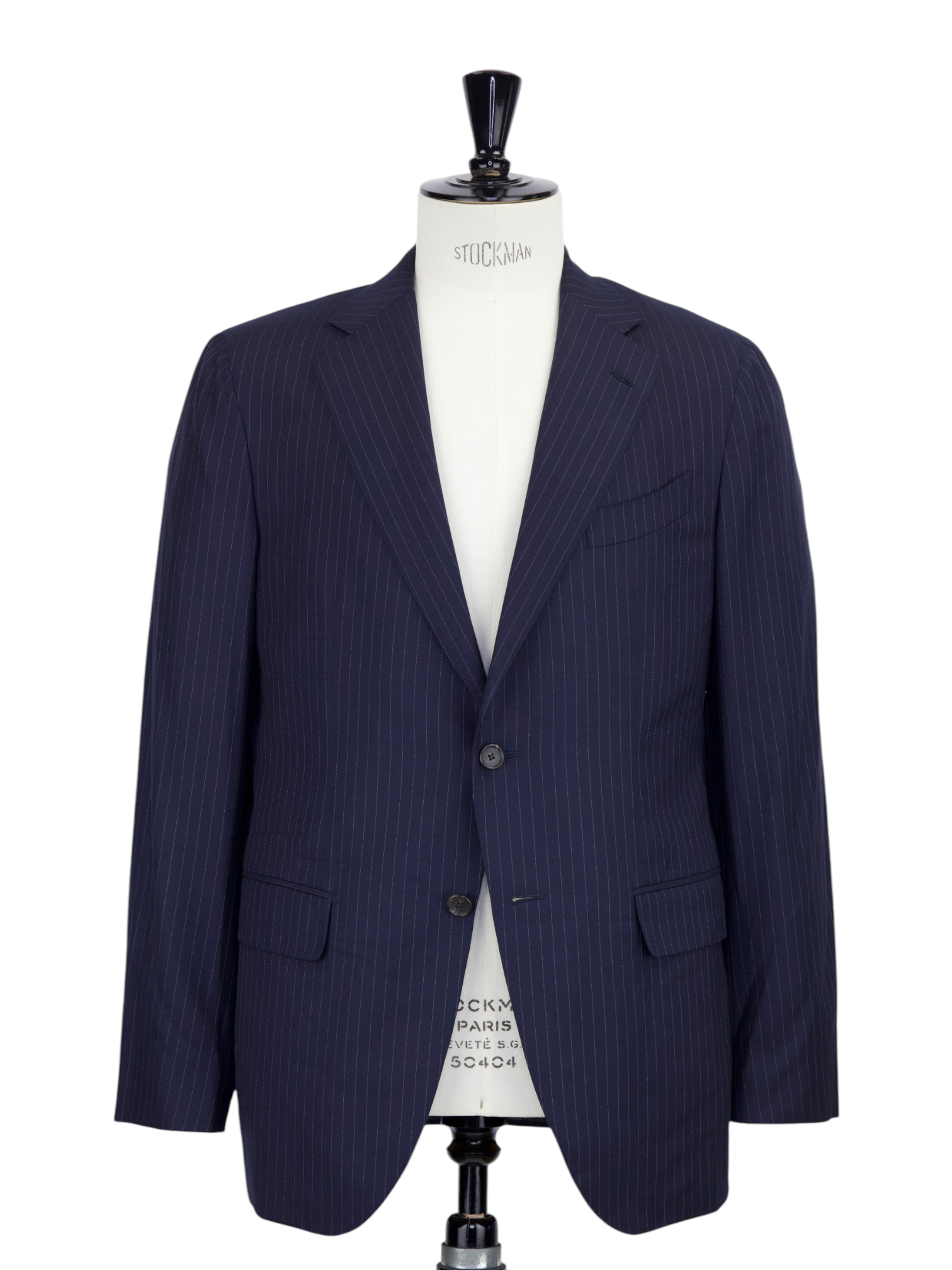 Caruso Deep Navy Super 160's Pinstripe Aida Suit + Extra Trousers