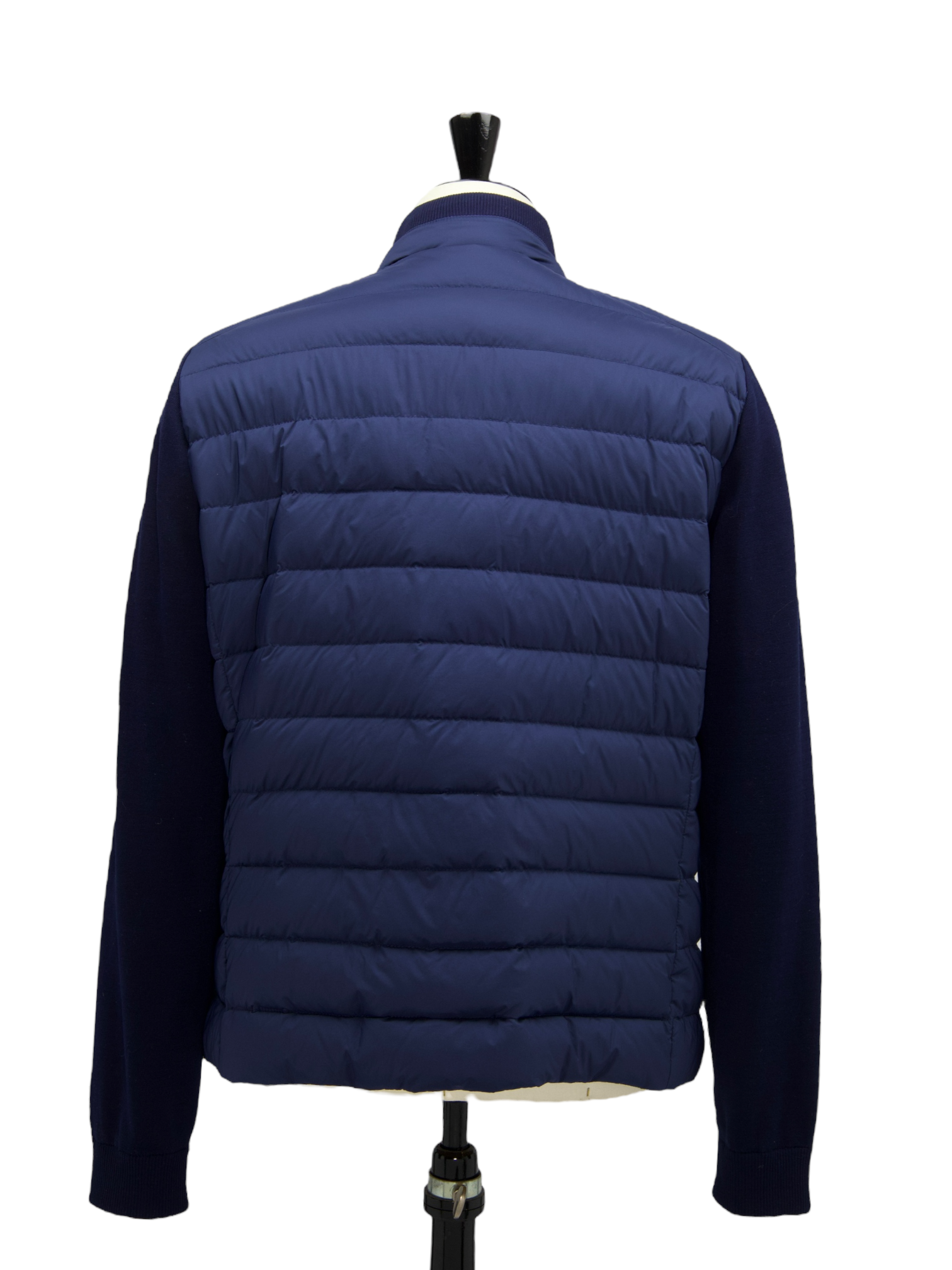 Moorer Dark Blue Down Padded Bomberjacket