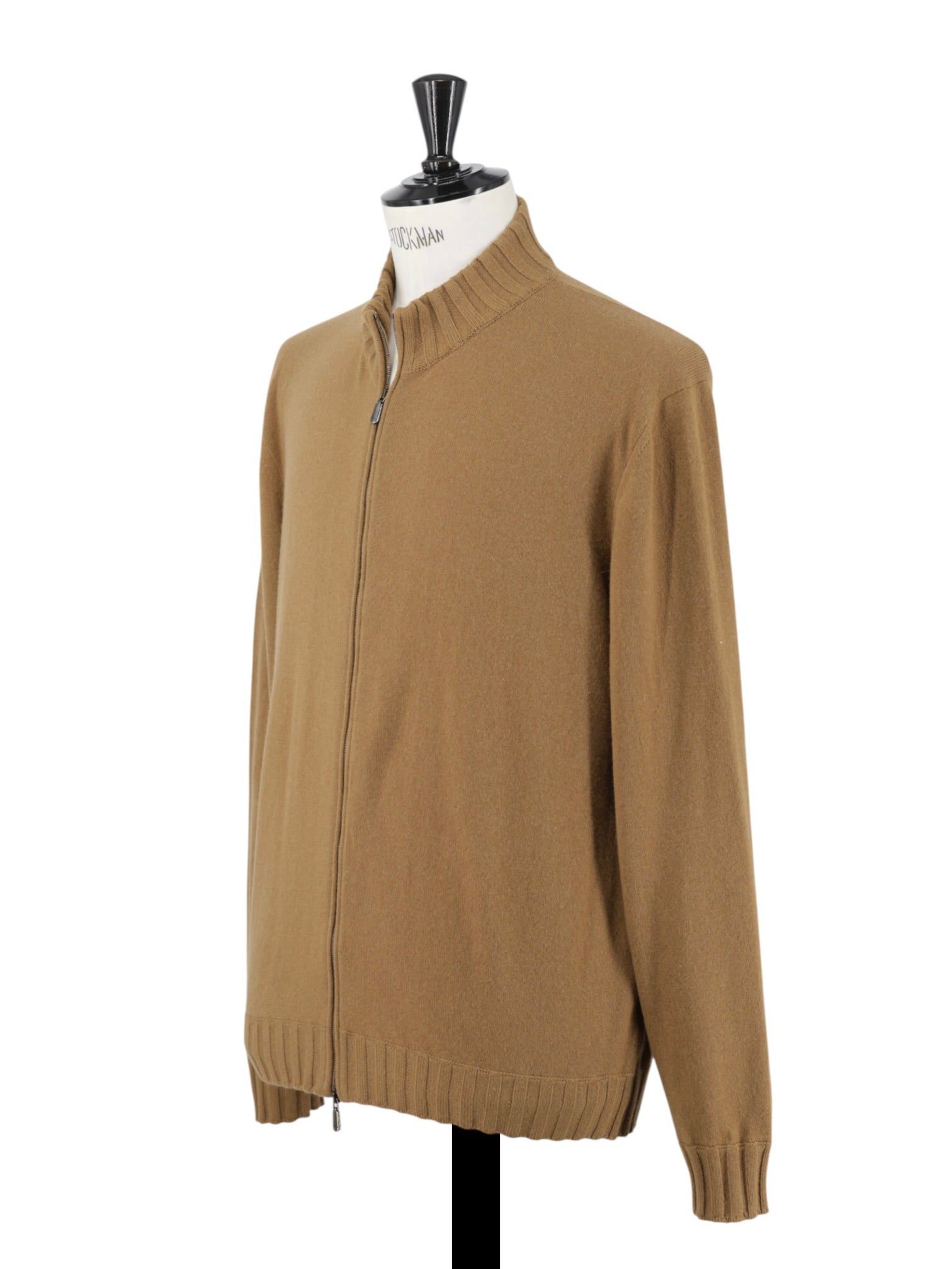 Cesare Attolini Brown Pure Vicuña Zip-Up Cardigan