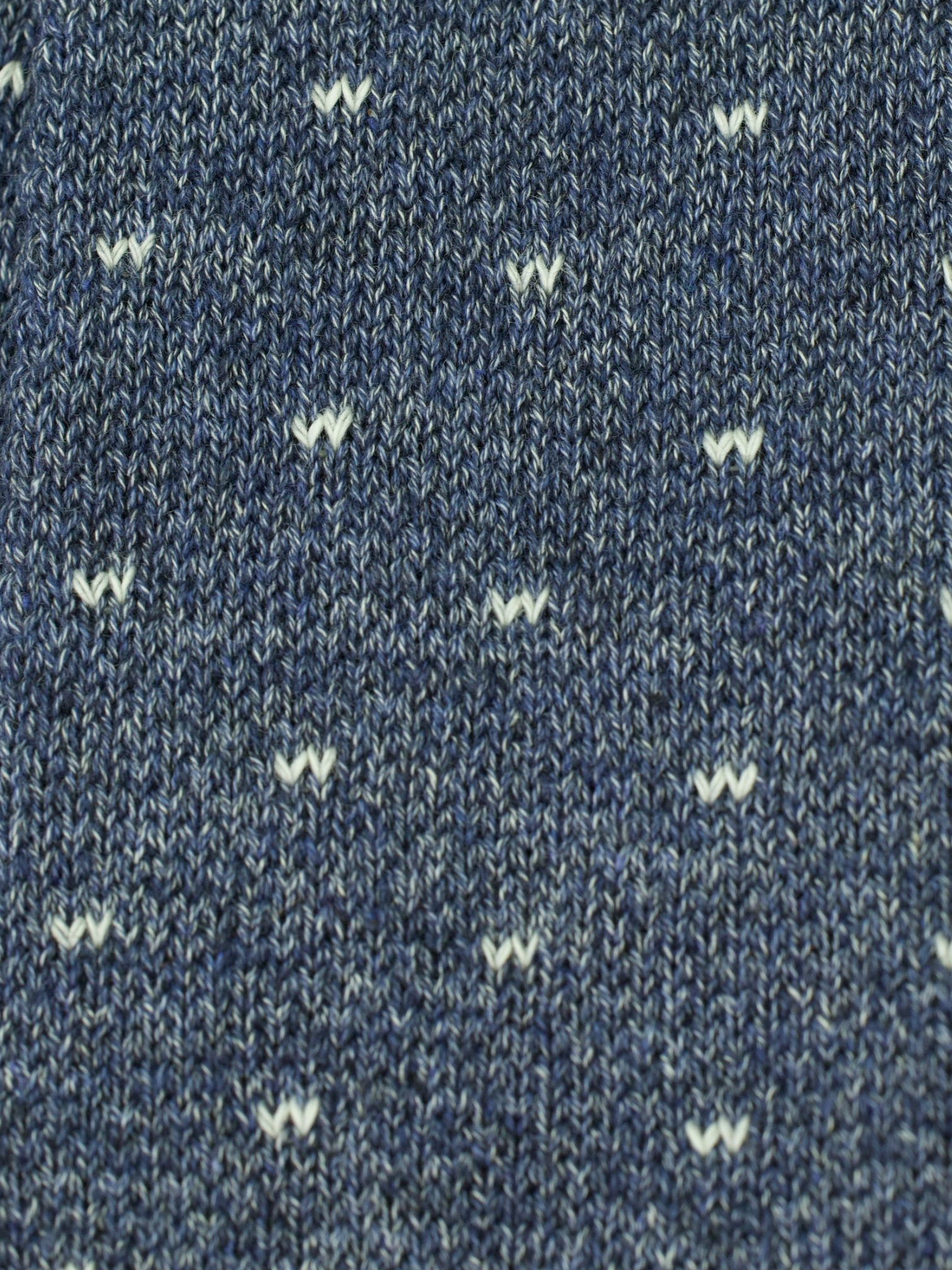 Loro Piana Deep Steel Blue Cotton Knitted Geometric Tie