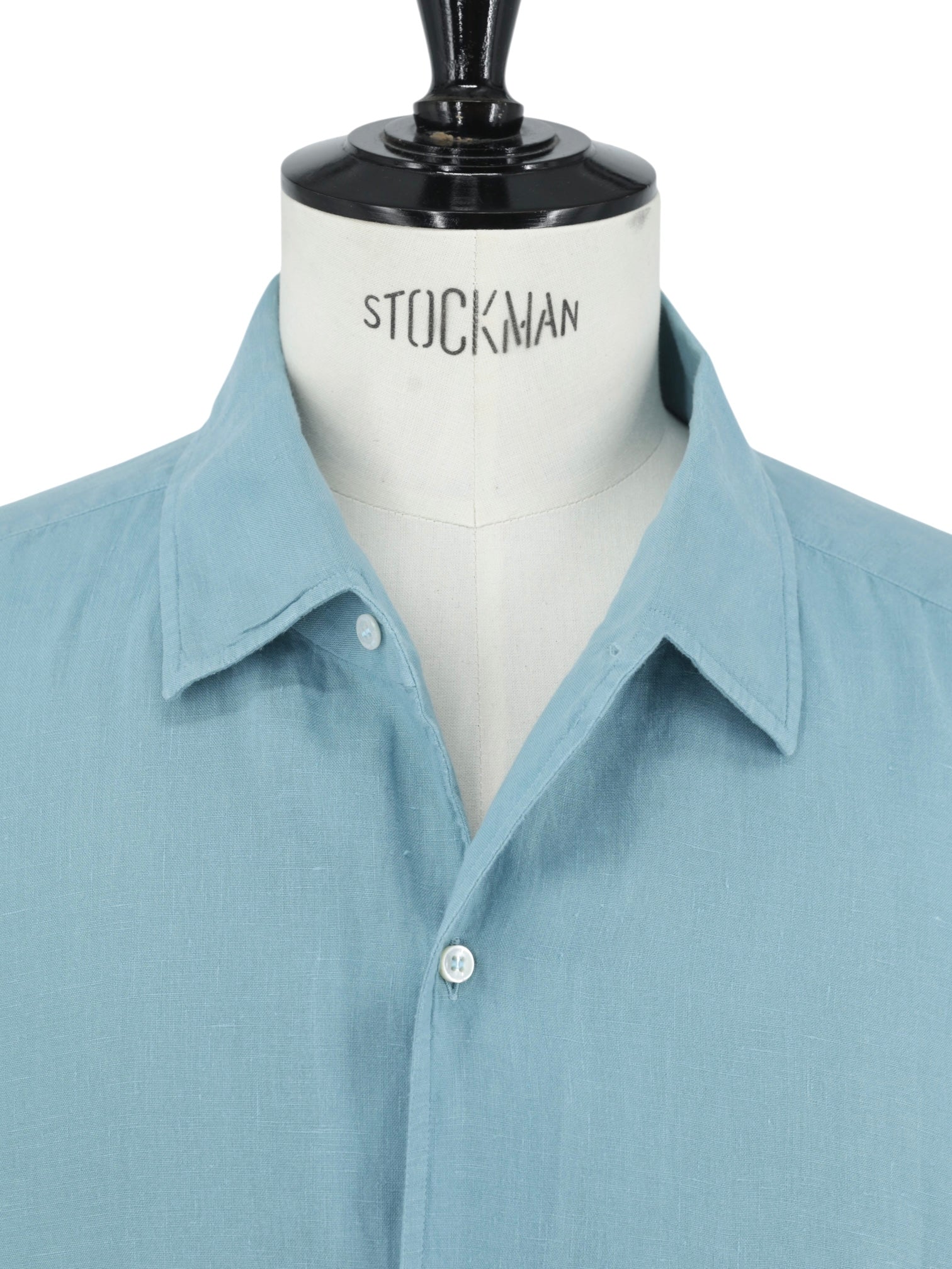 Loro Piana Turquoise André Garment-Dyed Linen Summer Shirt