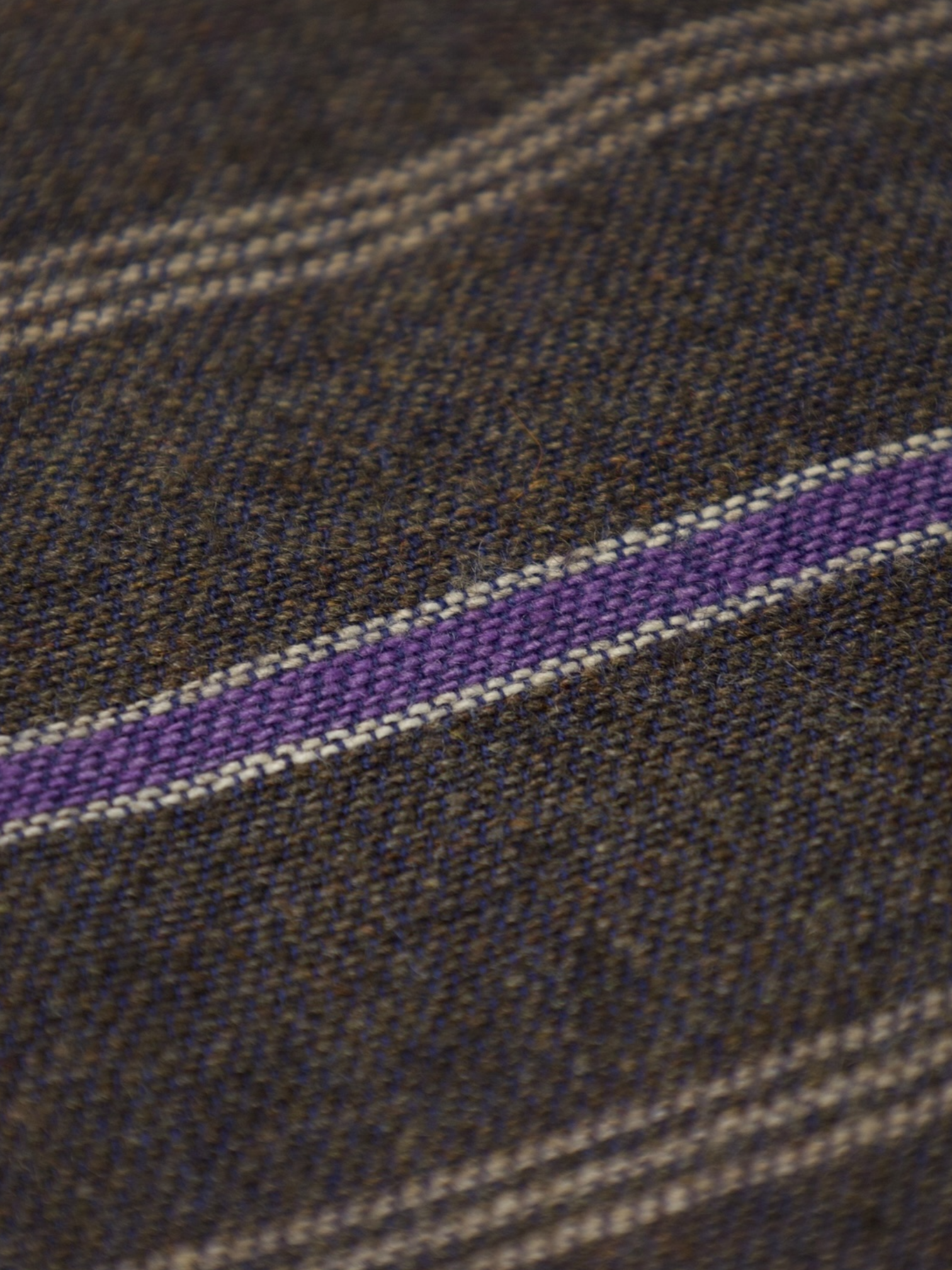 E. Marinella Grey Cashmere Club Stripe Tie