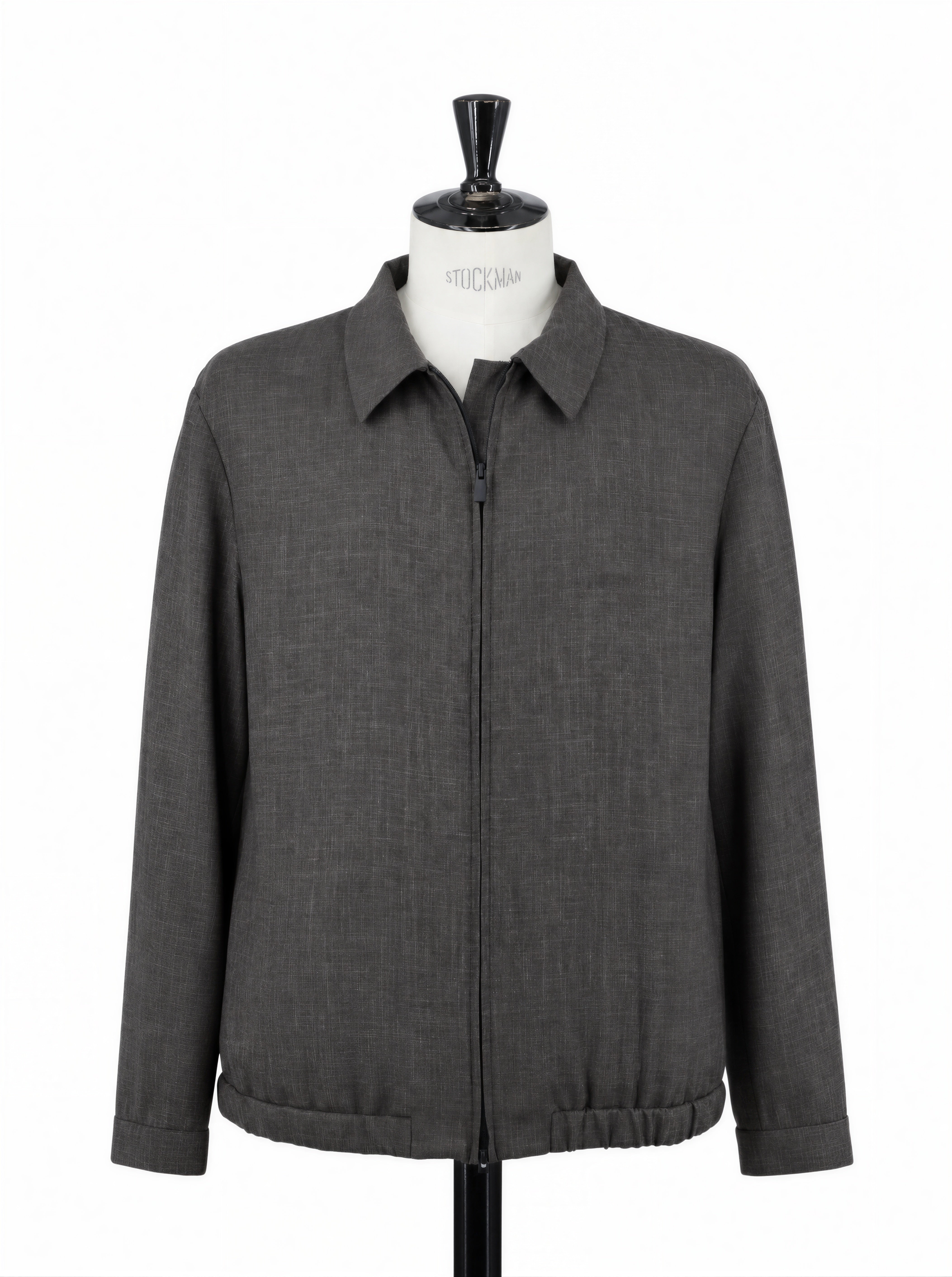 Berwich x Loro Piana Brown Wool, Silk & Linen Blouson Jacket