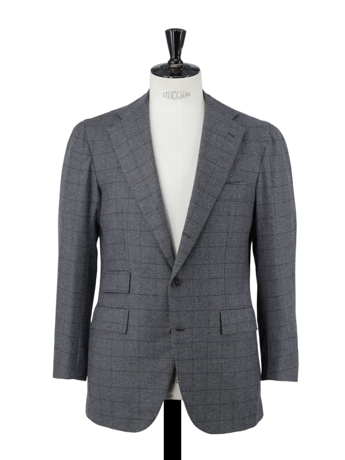 Orazio Luciano Warm Grey Wool & Cashmere Flannel Prince of Wales Suit