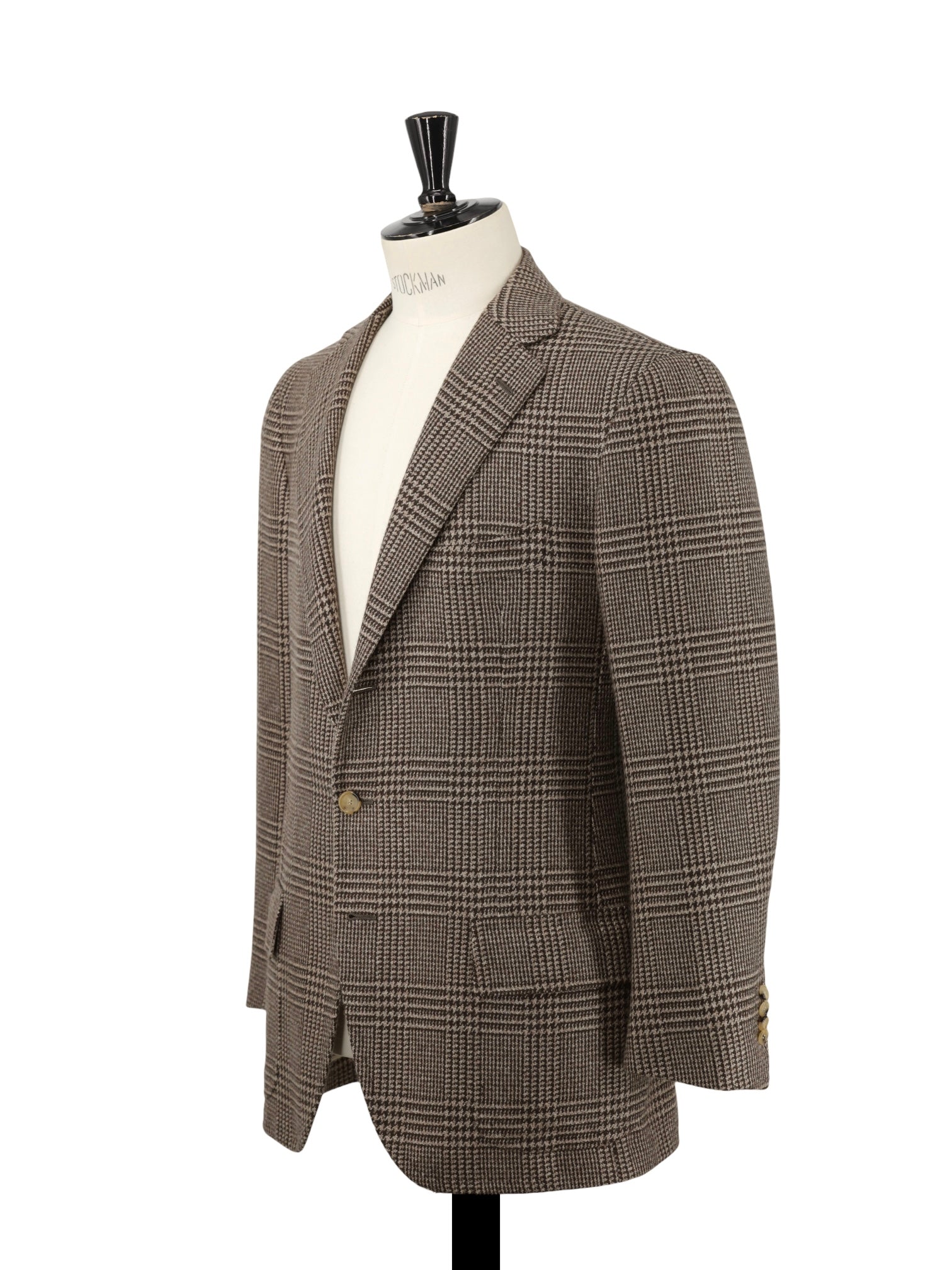 Cesare Attolini Brown Pure Plushy-Cashmere Prince of Wales Jacket