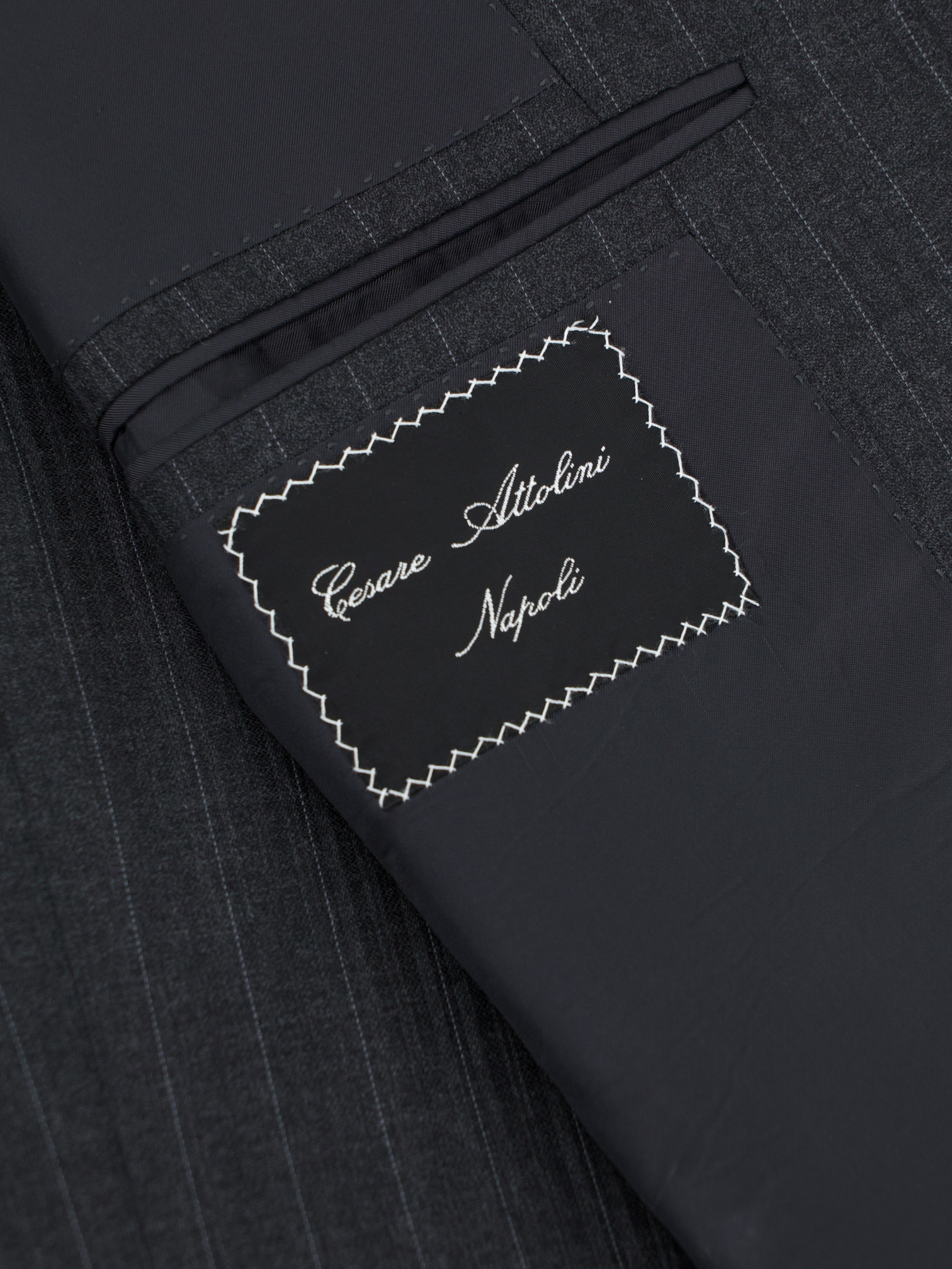 Cesare Attolini Vintage Grey Wool & Cashmere Multi-Pinstripe Suit