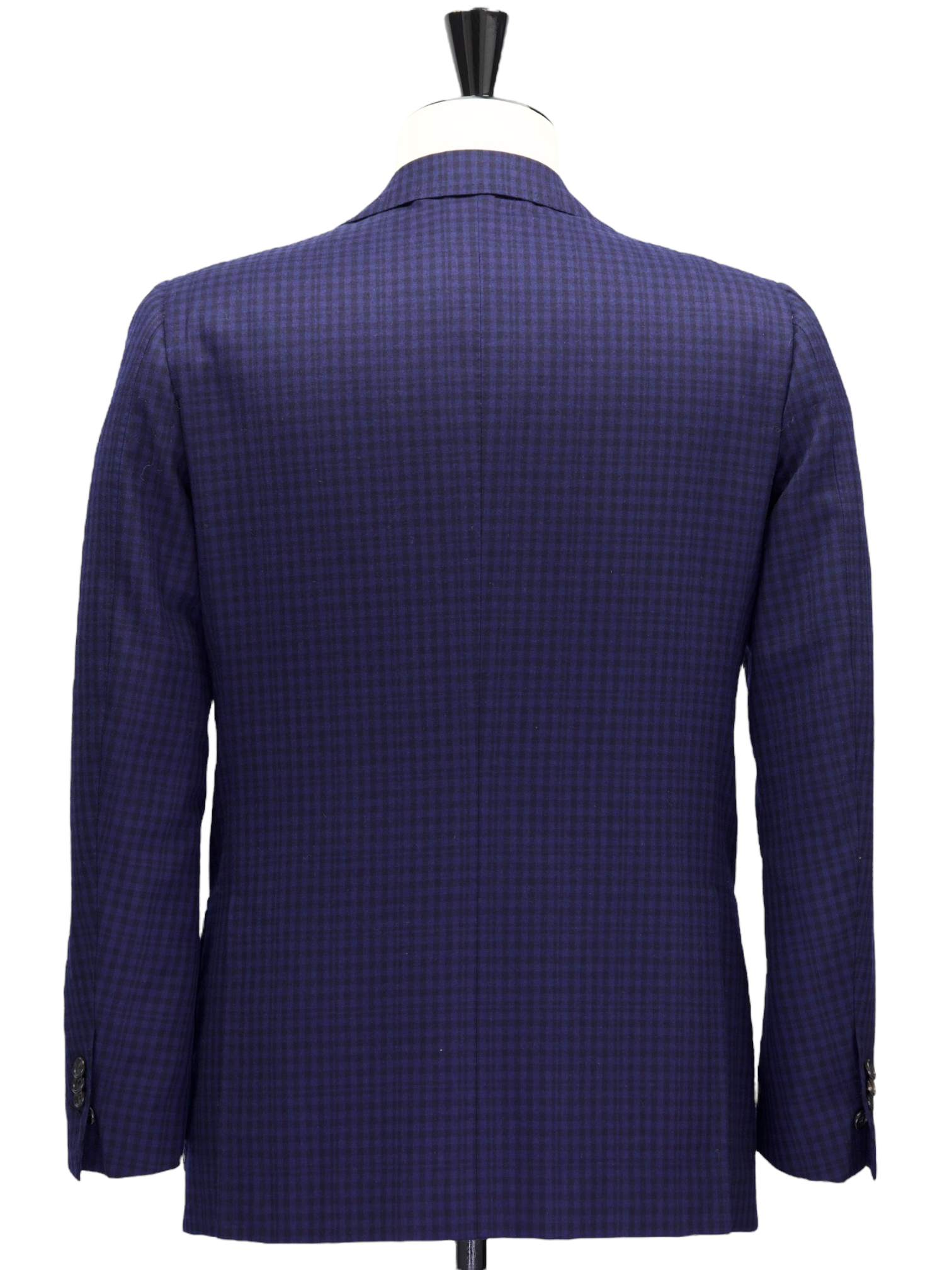 Cesare Attolini Dark Purple Gingham Check Suit